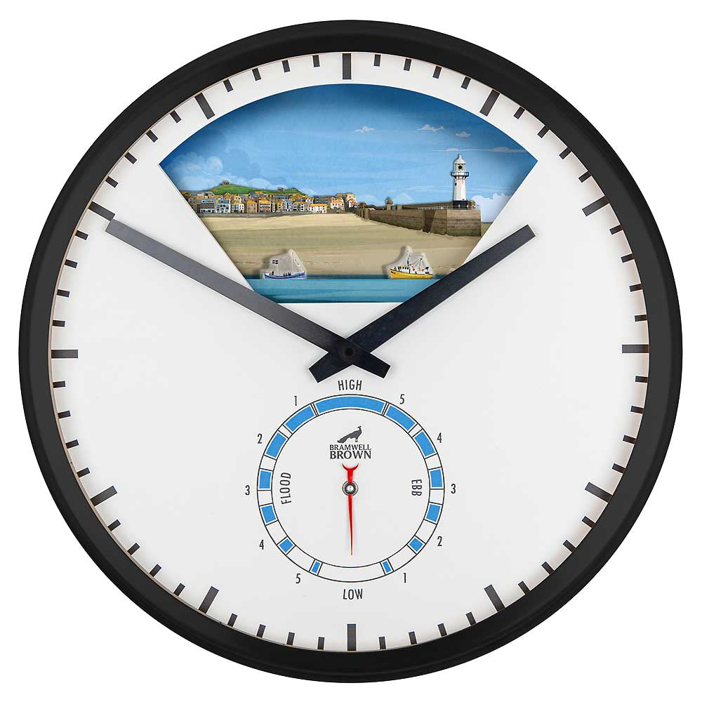 St Ives, Cornwall - Limited Edition Tide Clock - Bramwell Brown Art Clocks
