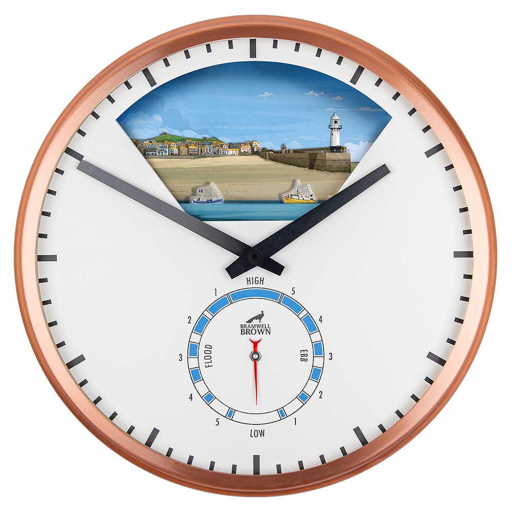 St Ives, Cornwall - Limited Edition Tide Clock - Bramwell Brown Art Clocks