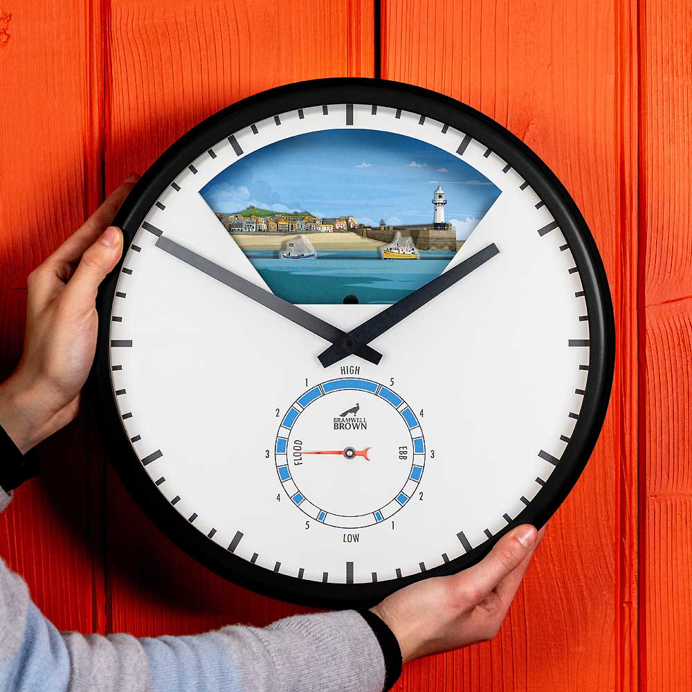 St Ives, Cornwall - Limited Edition Tide Clock - Bramwell Brown Art Clocks