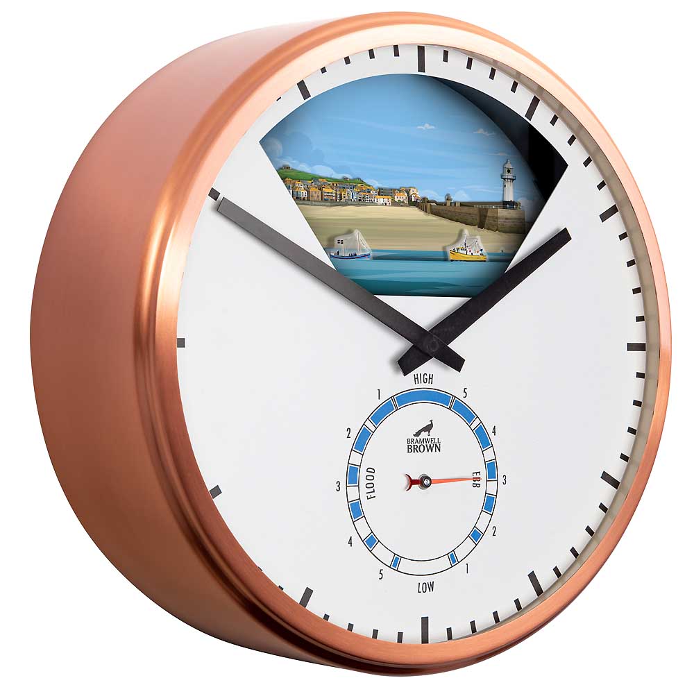 St Ives, Cornwall - Limited Edition Tide Clock - Bramwell Brown Art Clocks