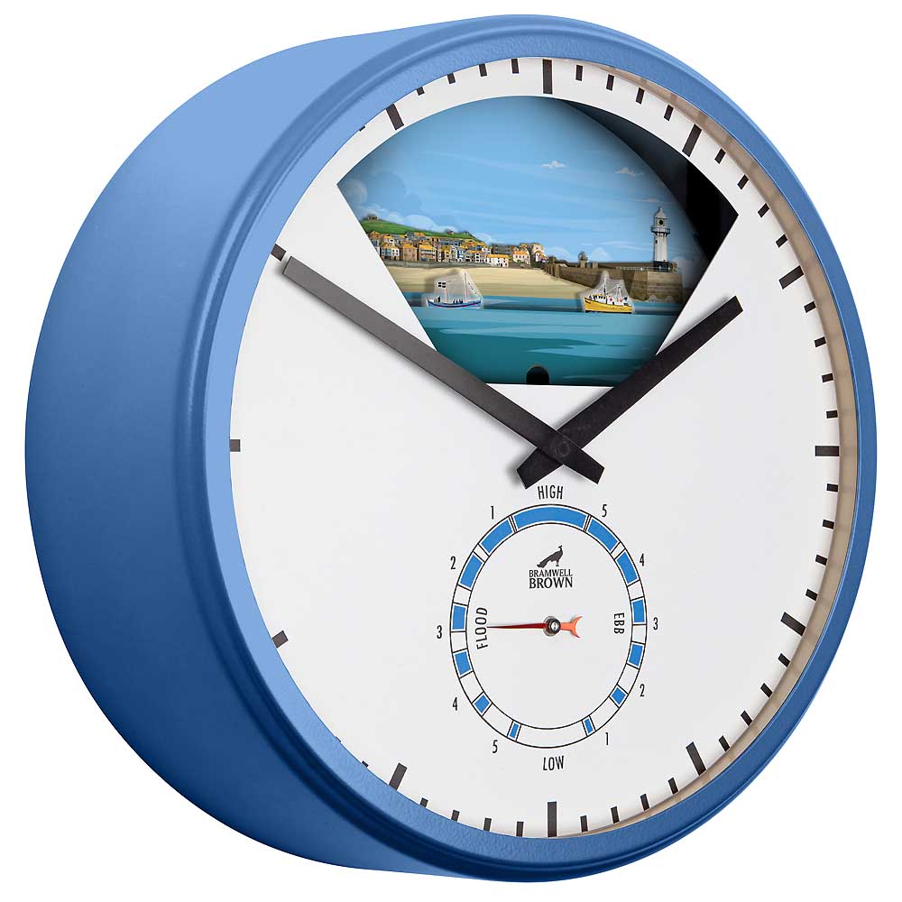 St Ives, Cornwall - Limited Edition Tide Clock - Bramwell Brown Art Clocks