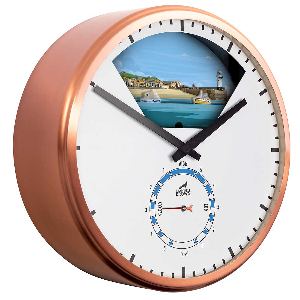 St Ives, Cornwall - Limited Edition Tide Clock - Bramwell Brown Art Clocks