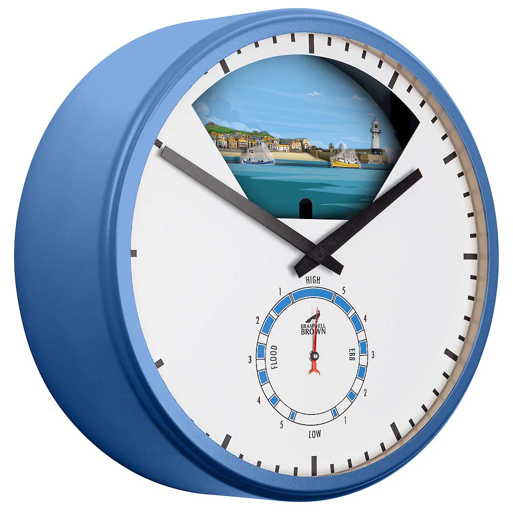 St Ives, Cornwall - Limited Edition Tide Clock - Bramwell Brown Art Clocks
