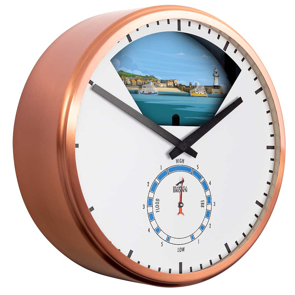 St Ives, Cornwall - Limited Edition Tide Clock - Bramwell Brown Art Clocks