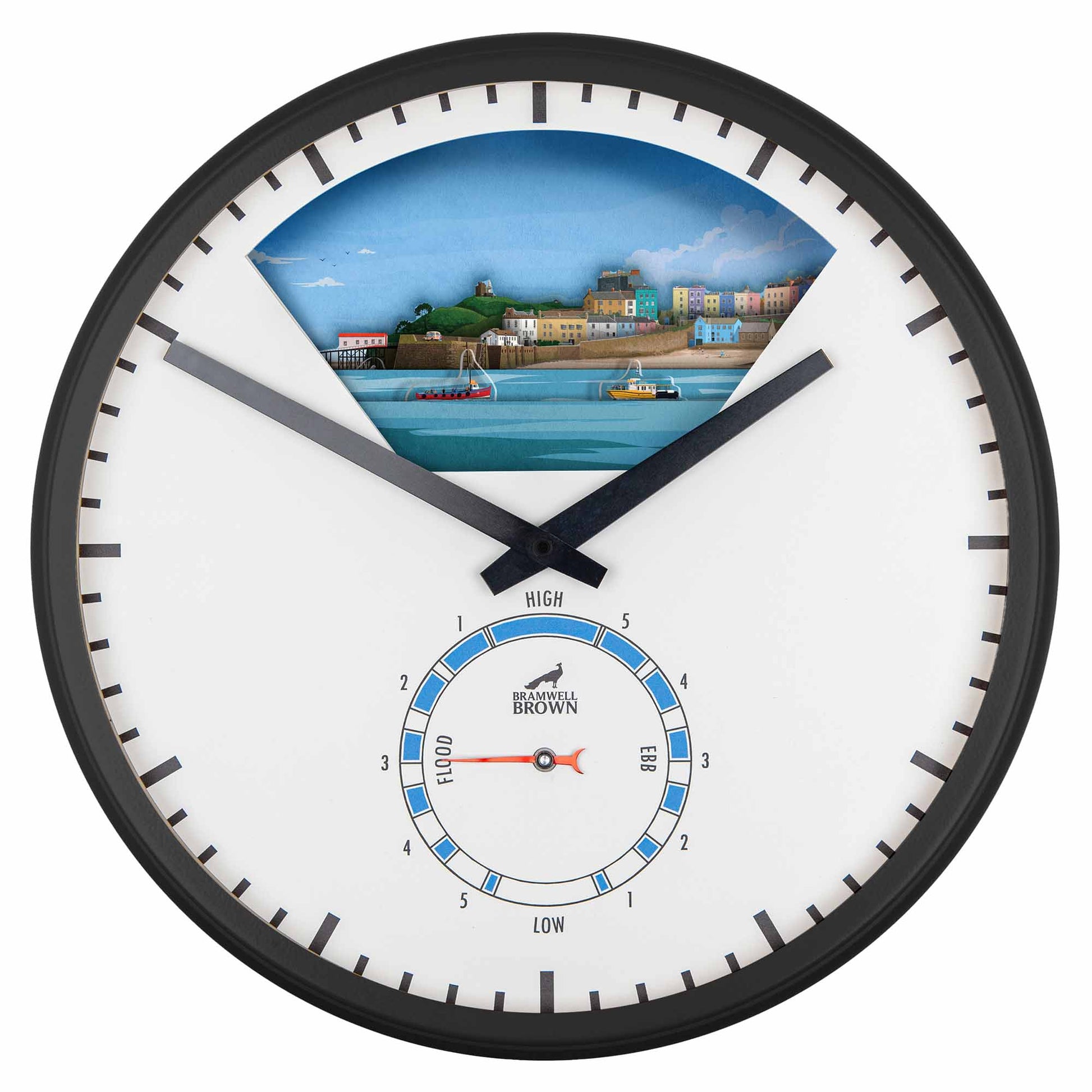 Tenby, Wales - Limited Edition Tide Clock - Bramwell Brown Art Clocks