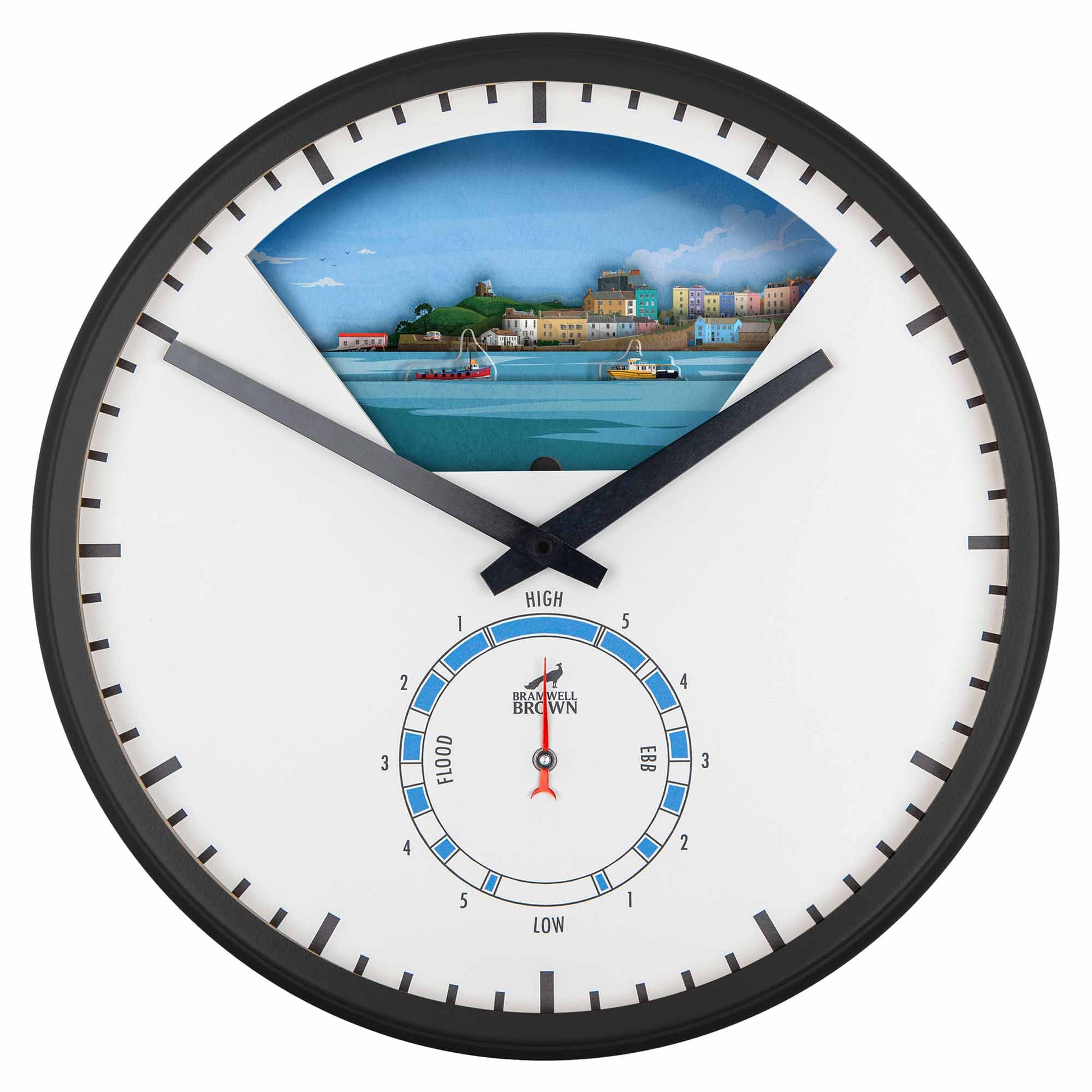 Tenby, Wales - Limited Edition Tide Clock - Bramwell Brown Art Clocks