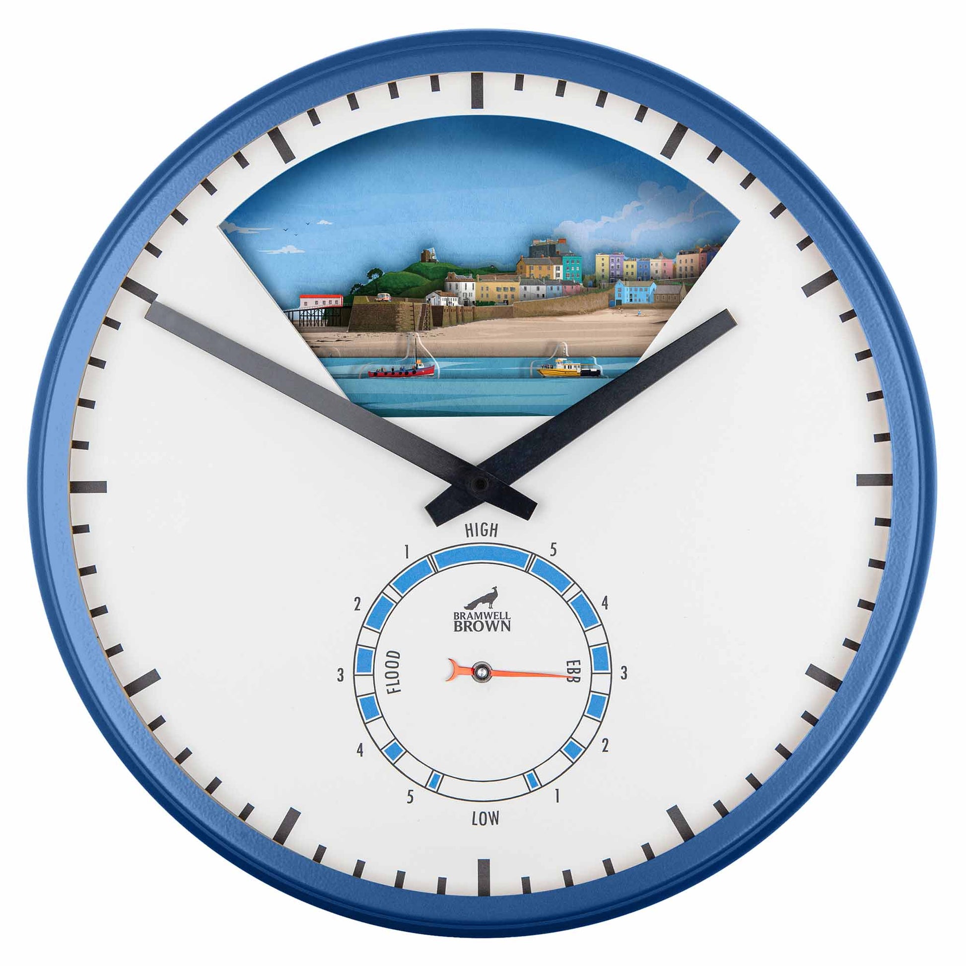 Tenby, Wales - Limited Edition Tide Clock - Bramwell Brown Art Clocks