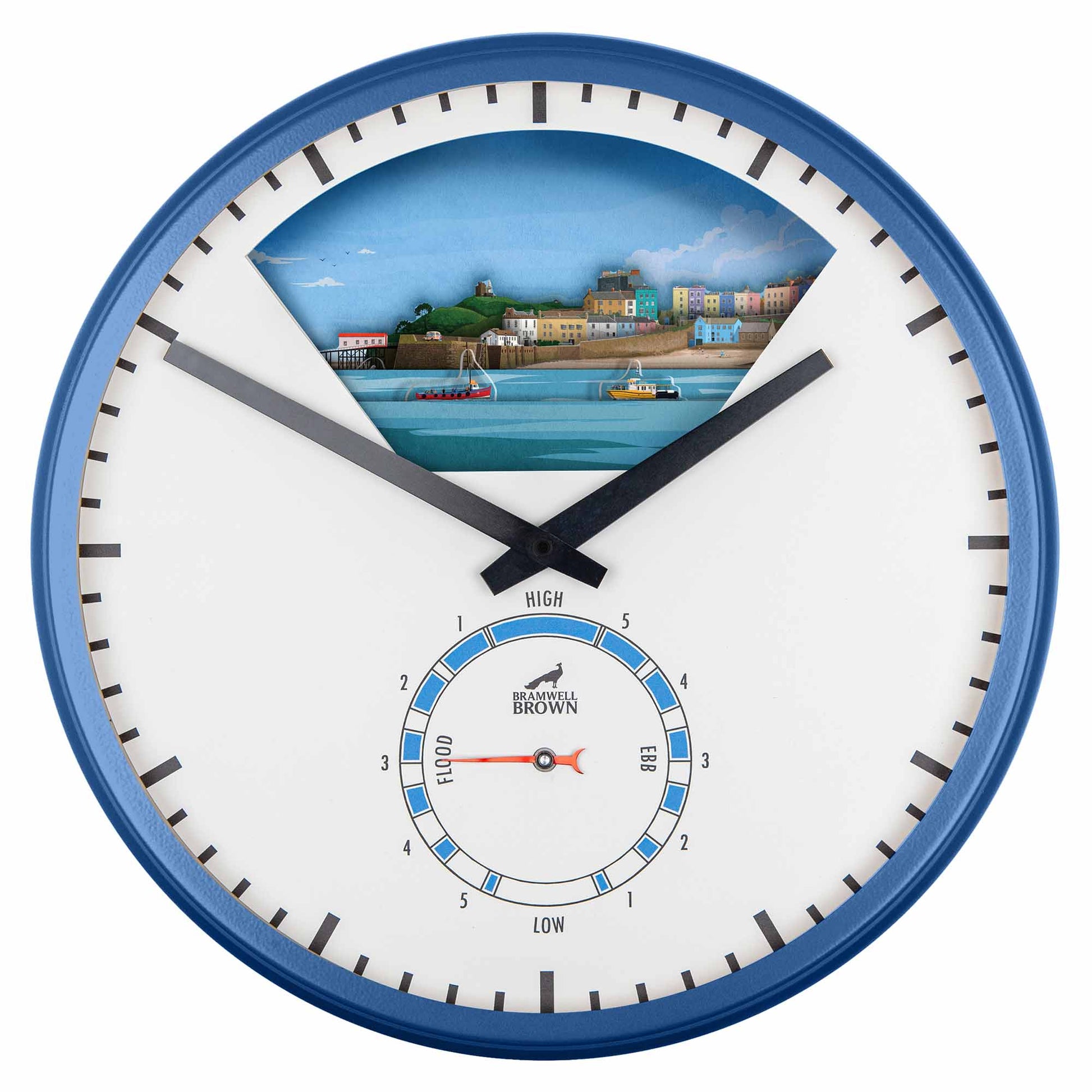 Tenby, Wales - Limited Edition Tide Clock - Bramwell Brown Art Clocks