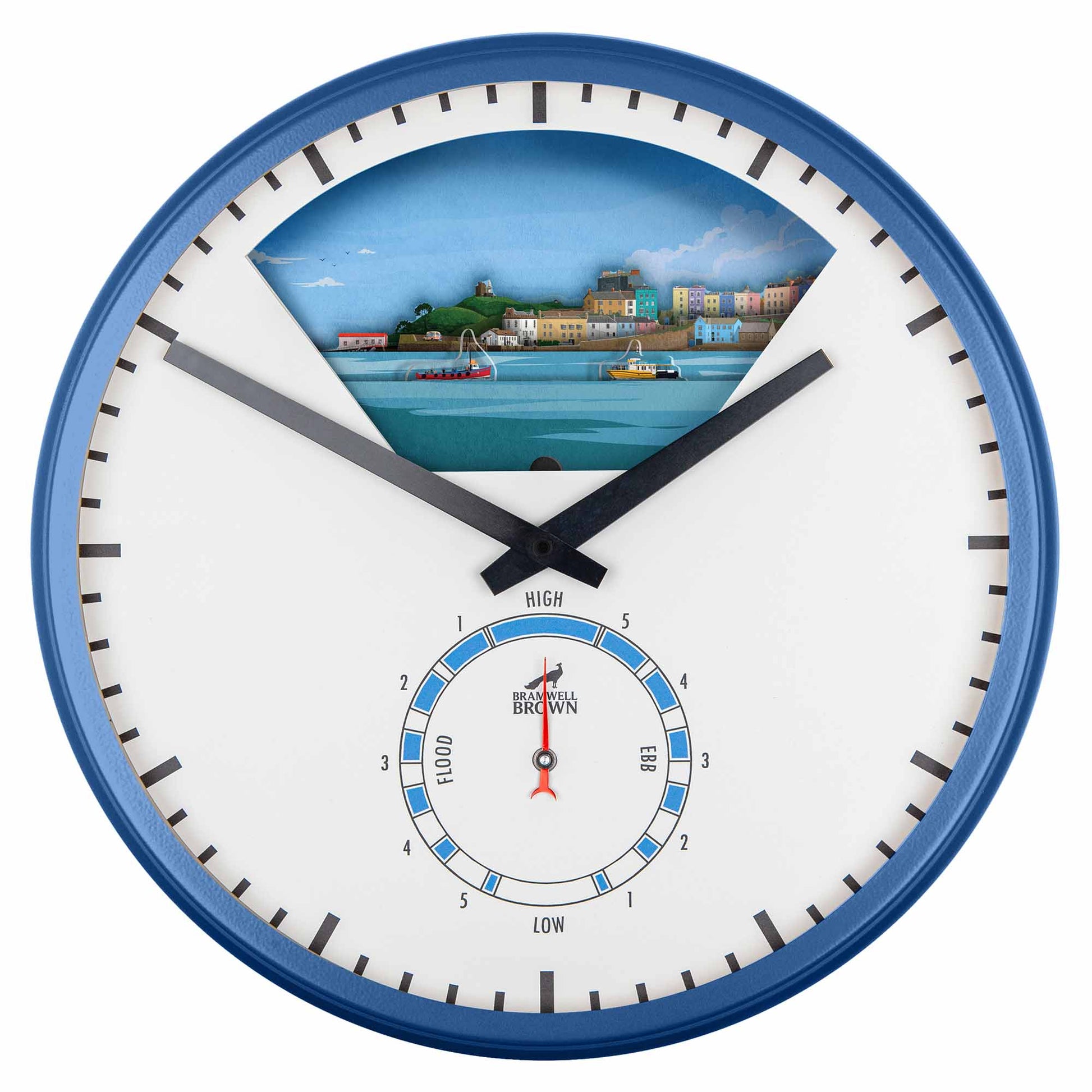 Tenby, Wales - Limited Edition Tide Clock - Bramwell Brown Art Clocks