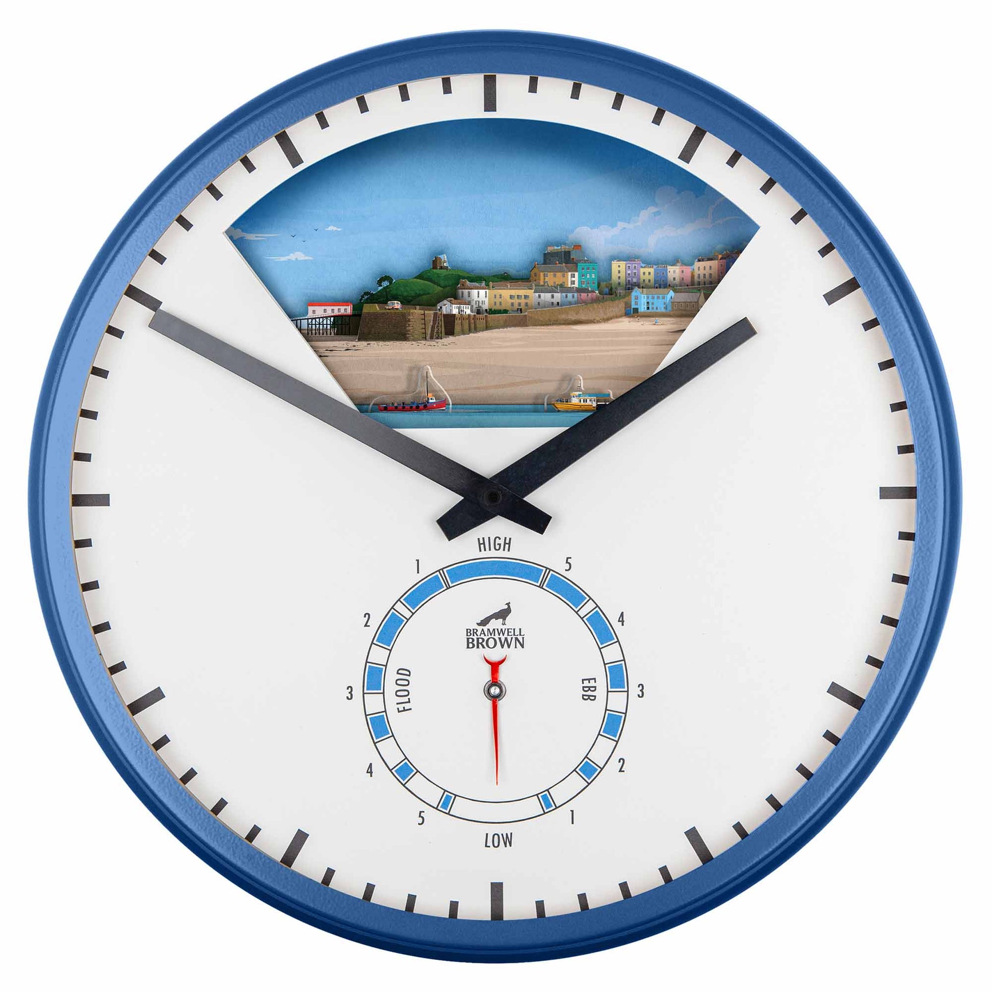 Tenby, Wales - Limited Edition Tide Clock - Bramwell Brown Art Clocks