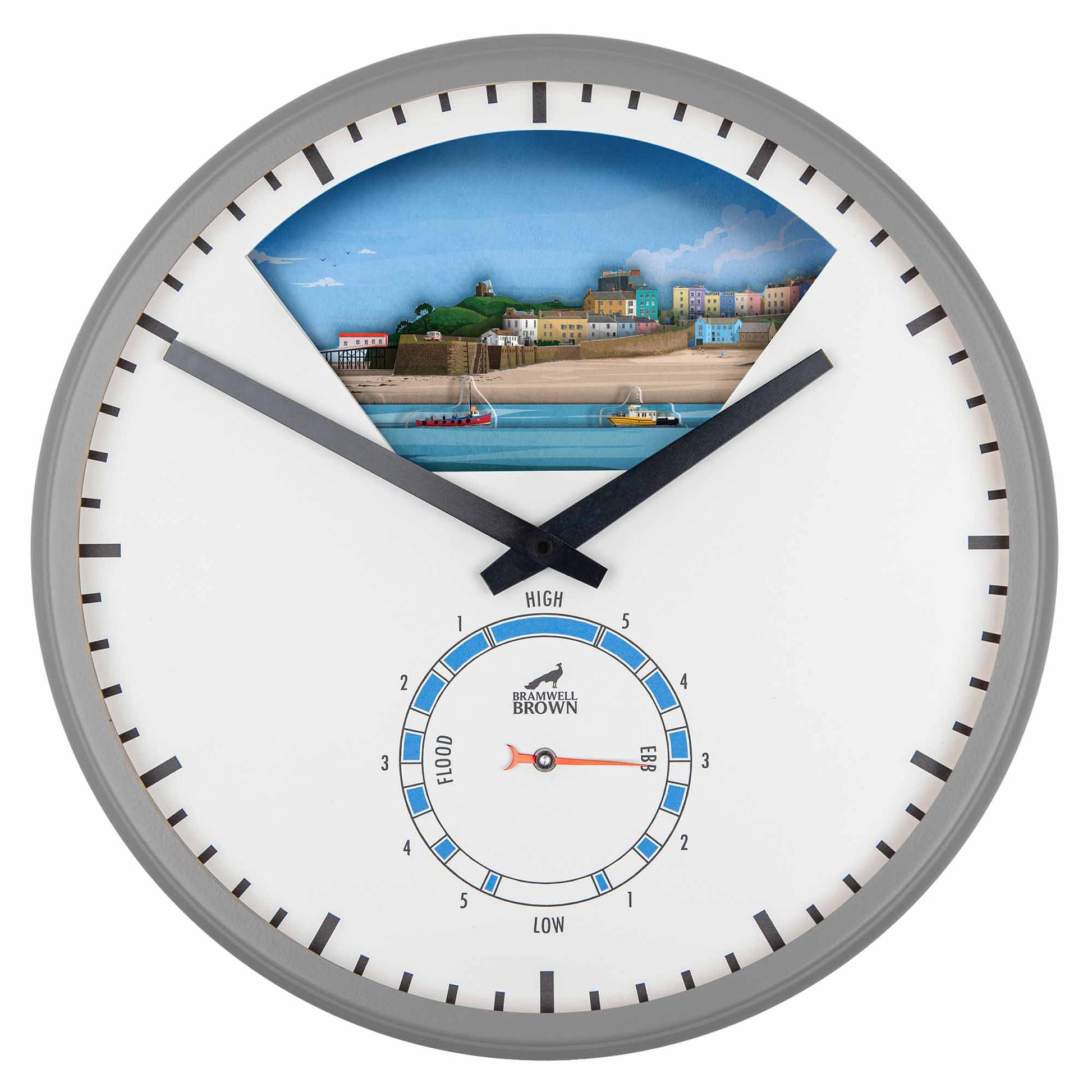 Tenby, Wales - Limited Edition Tide Clock - Bramwell Brown Art Clocks