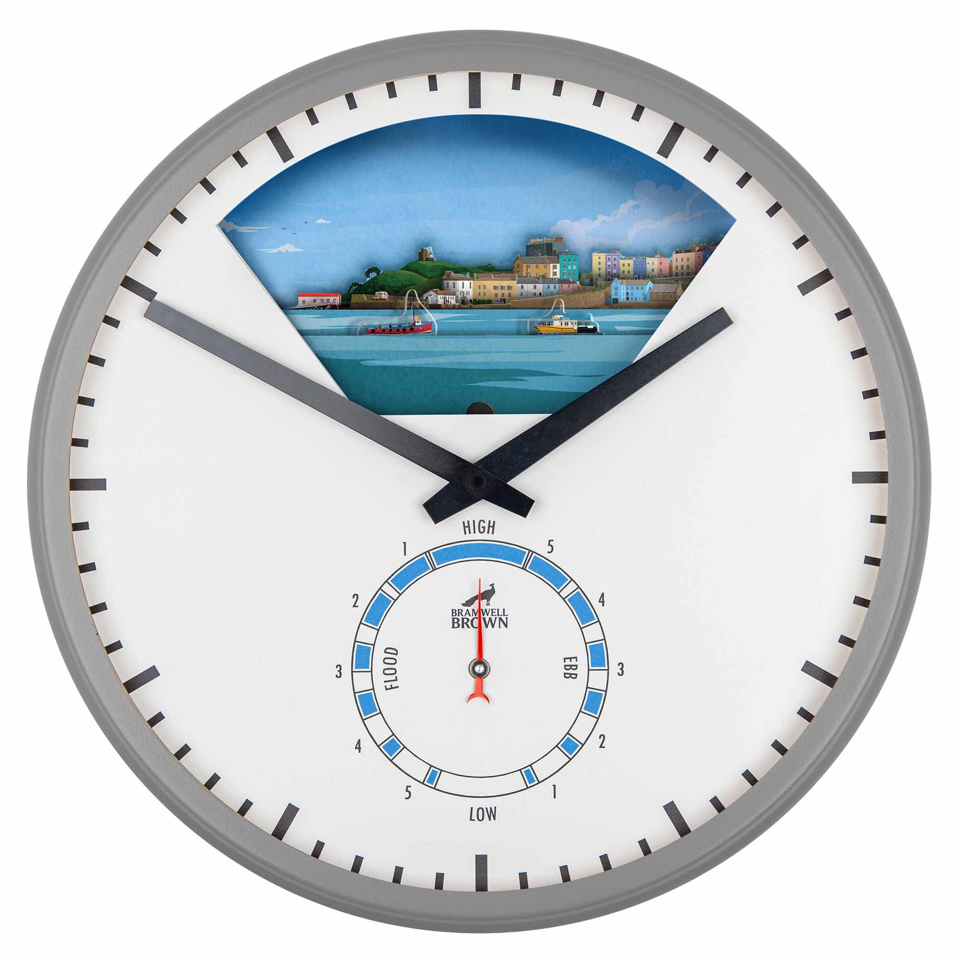 Tenby, Wales - Limited Edition Tide Clock - Bramwell Brown Art Clocks