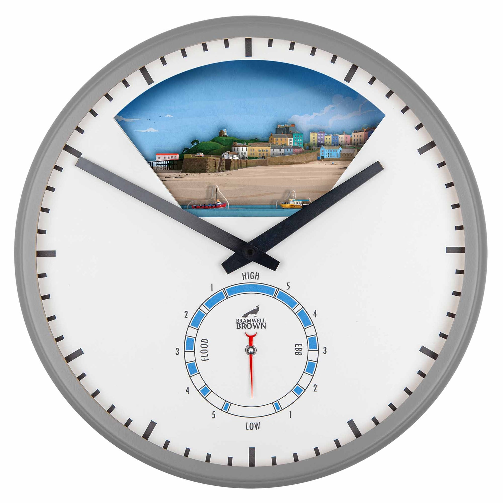 Tenby, Wales - Limited Edition Tide Clock - Bramwell Brown Art Clocks