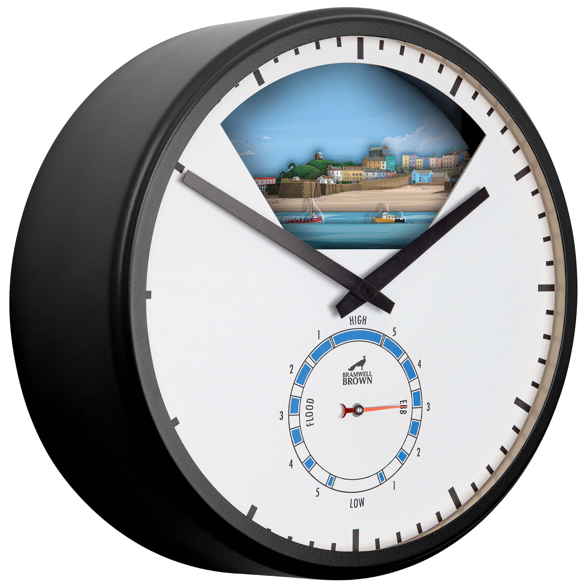 Tenby, Wales - Limited Edition Tide Clock - Bramwell Brown Art Clocks