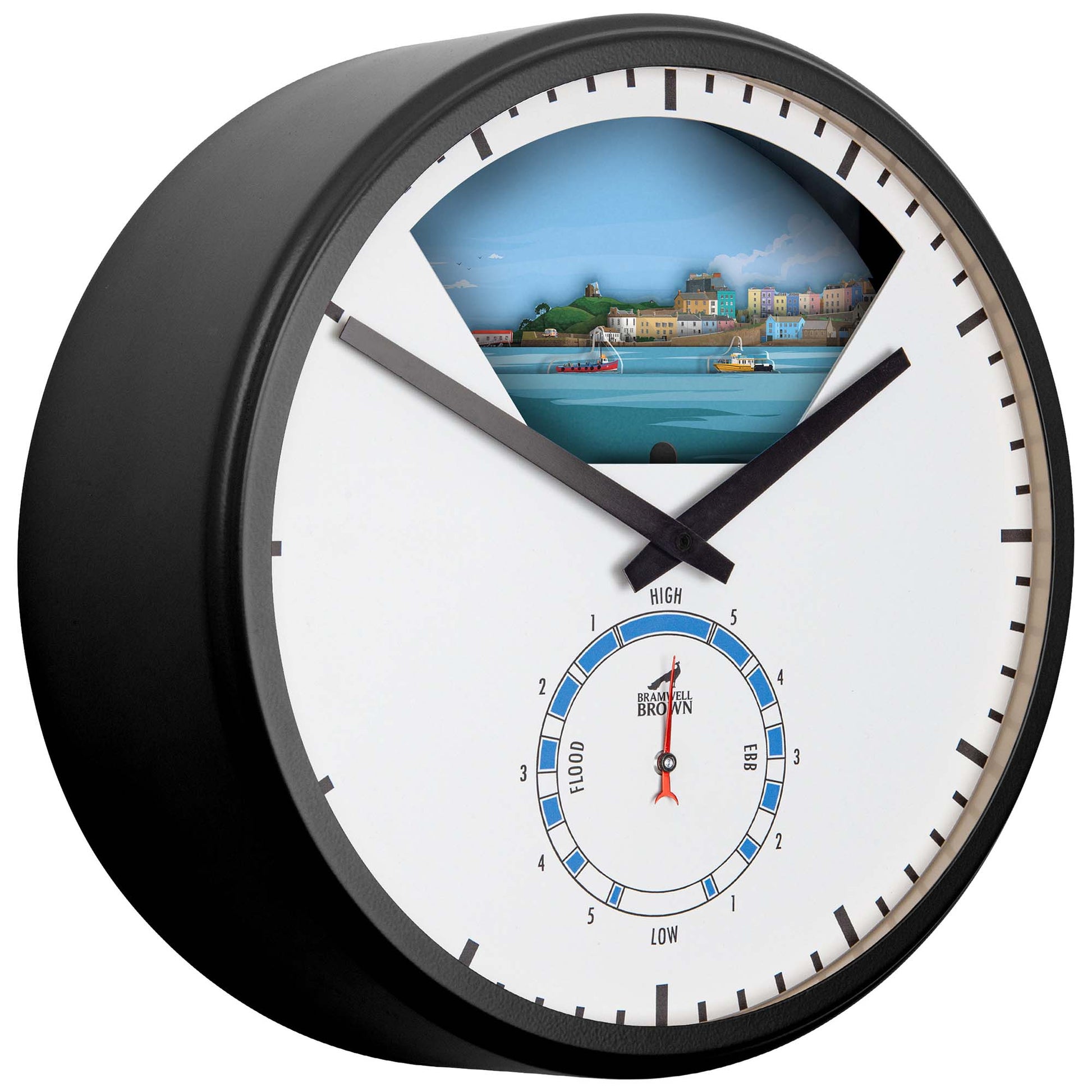 Tenby, Wales - Limited Edition Tide Clock - Bramwell Brown Art Clocks