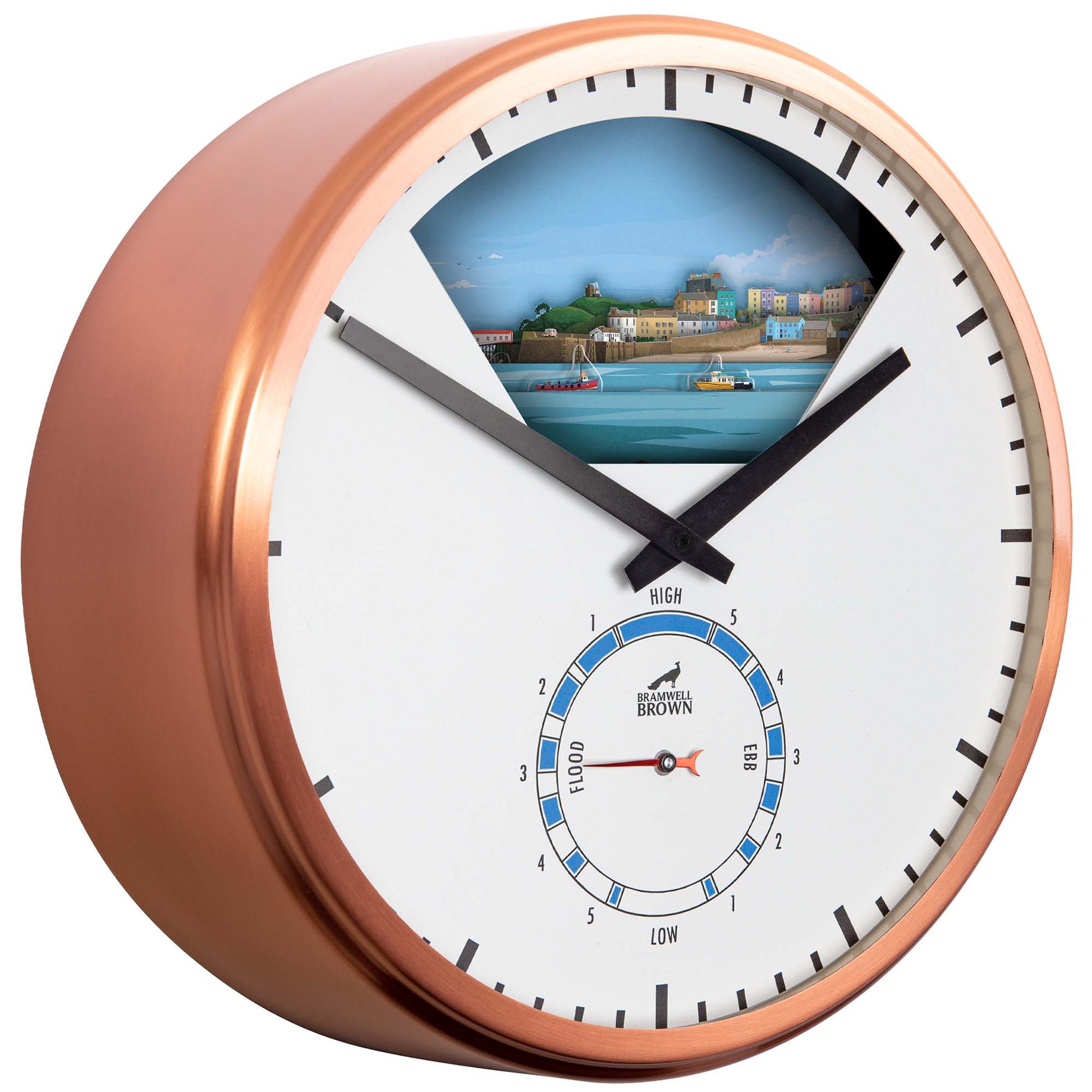 Tenby, Wales - Limited Edition Tide Clock - Bramwell Brown Art Clocks