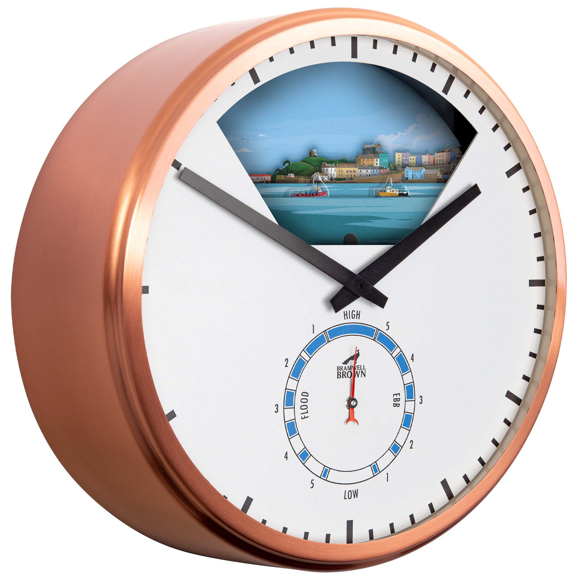 Tenby, Wales - Limited Edition Tide Clock - Bramwell Brown Art Clocks