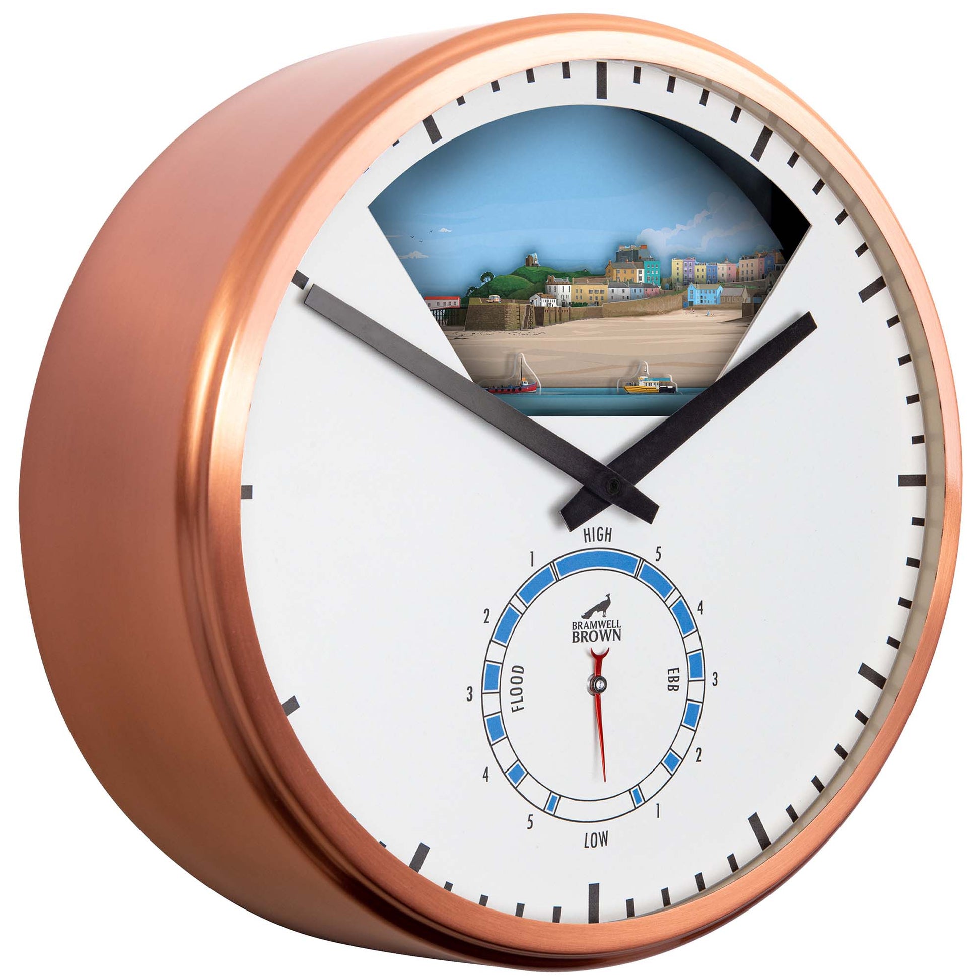 Tenby, Wales - Limited Edition Tide Clock - Bramwell Brown Art Clocks