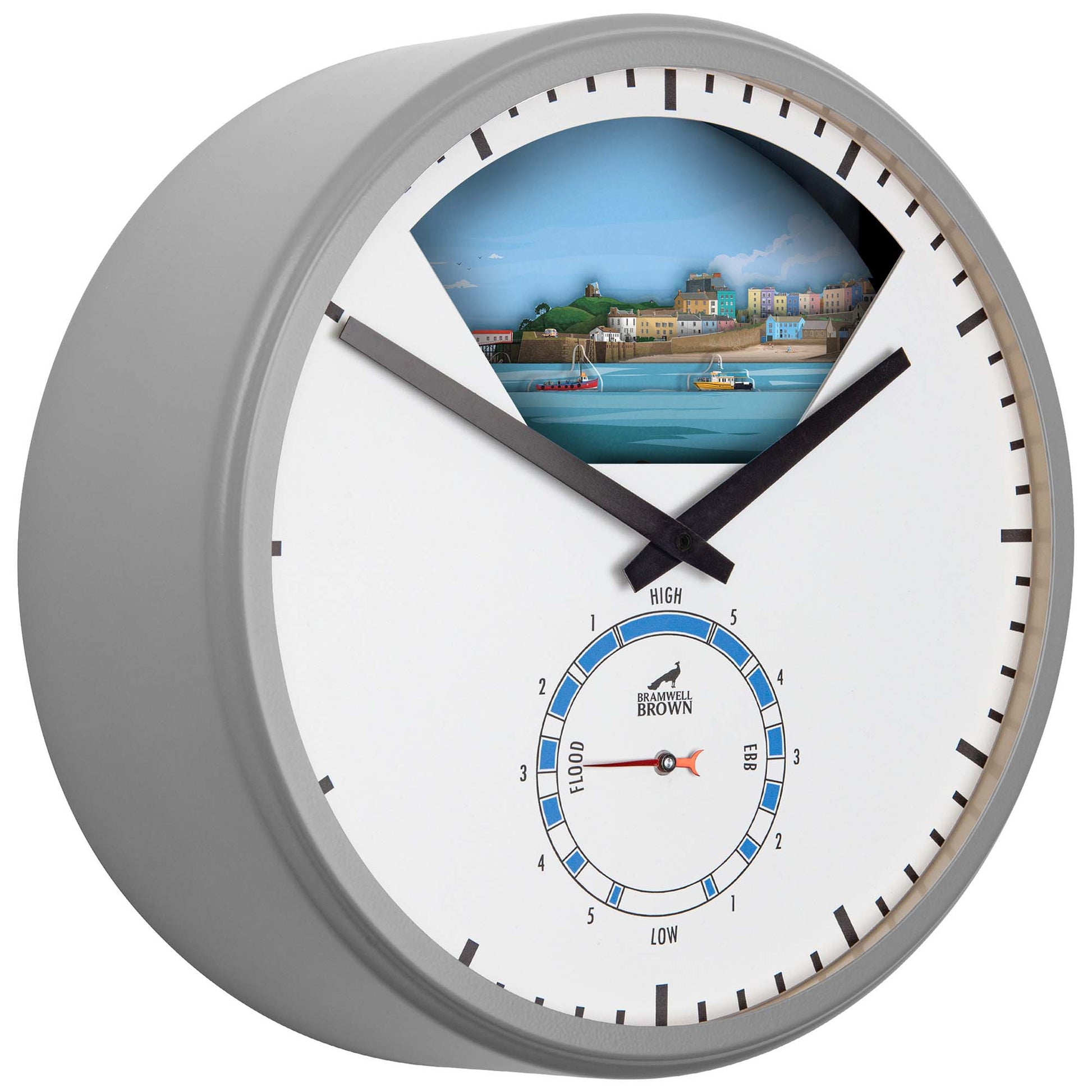Tenby, Wales - Limited Edition Tide Clock - Bramwell Brown Art Clocks