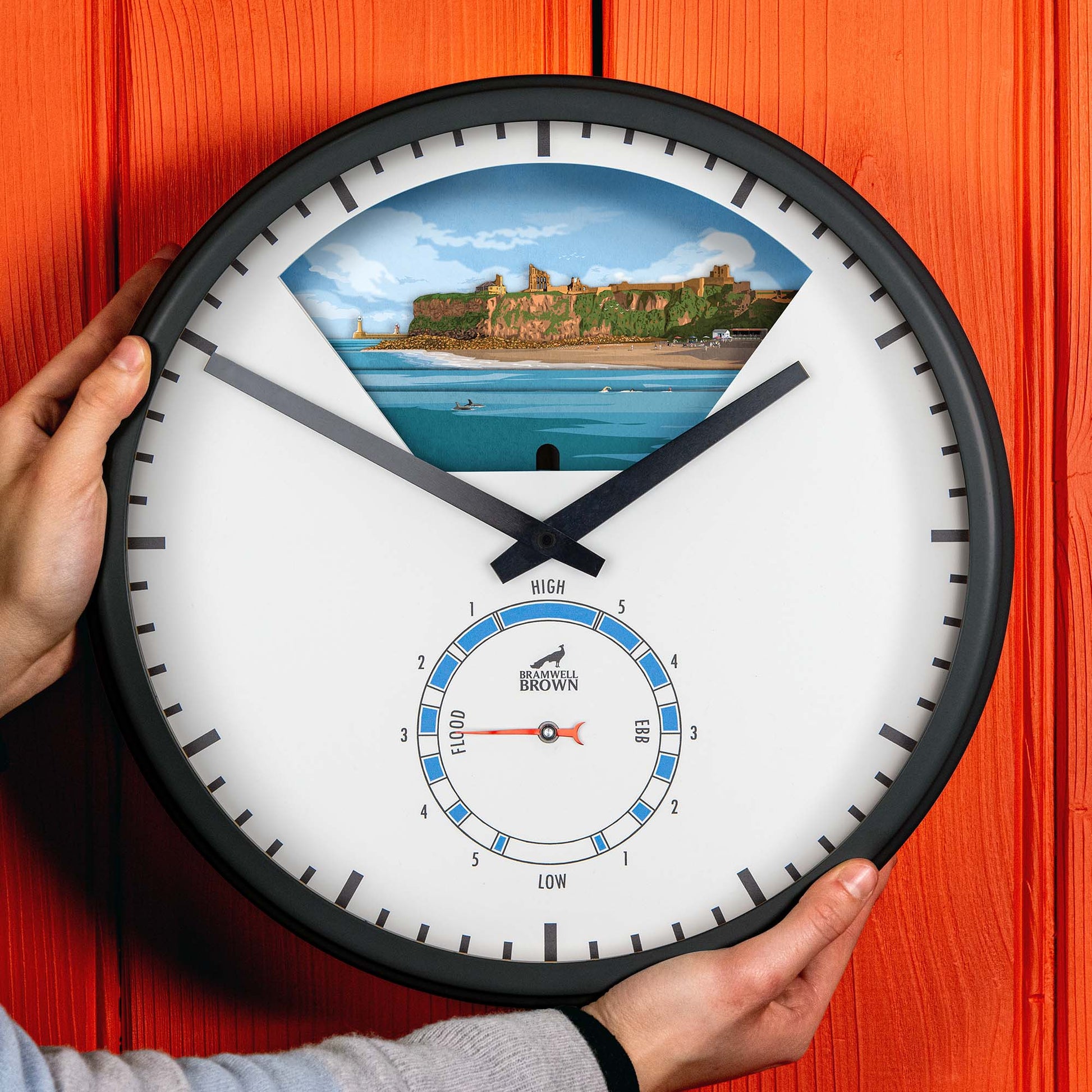 Tynemouth - Limited Edition Tide Clock - Bramwell Brown Art Clocks