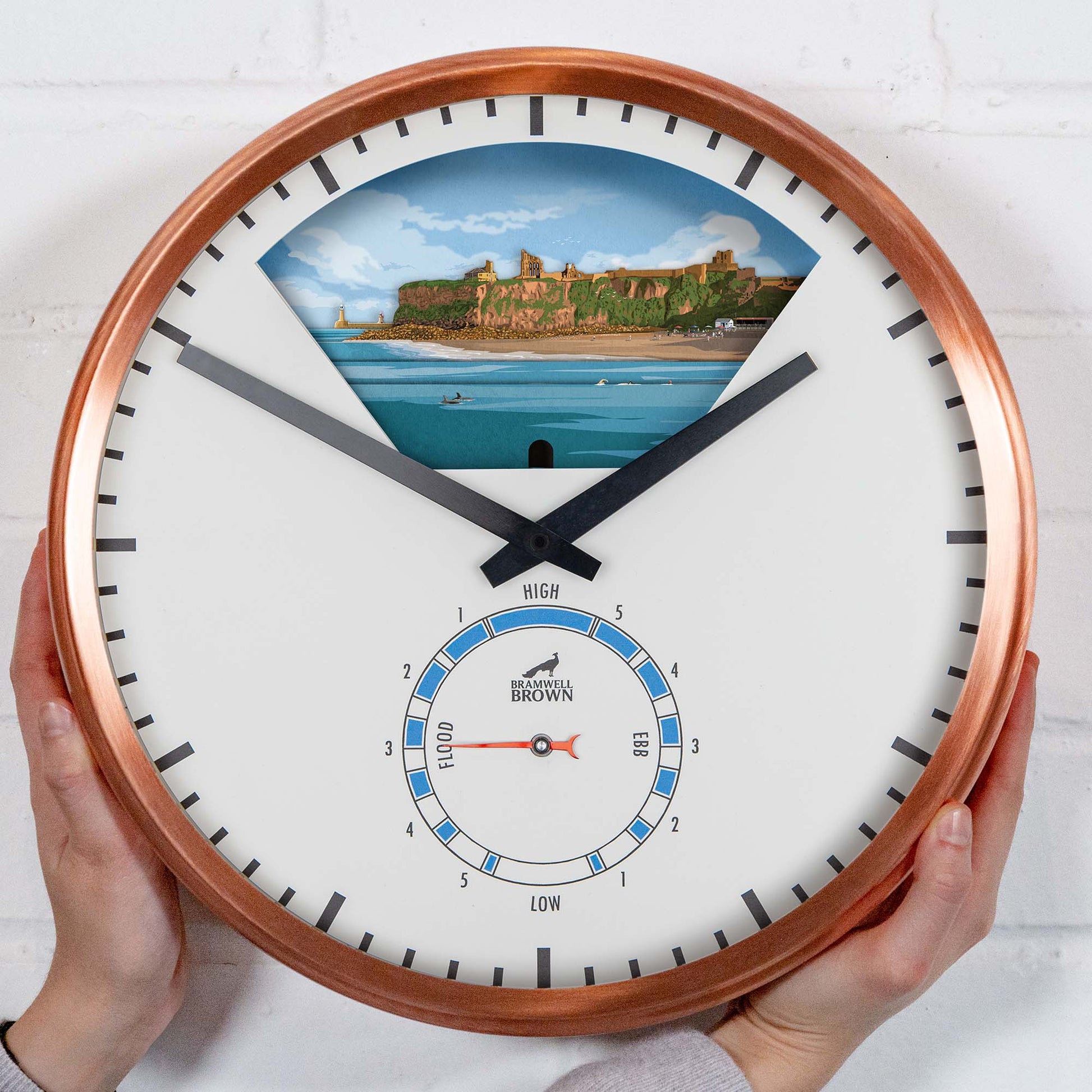 Tynemouth - Limited Edition Tide Clock - Bramwell Brown Art Clocks