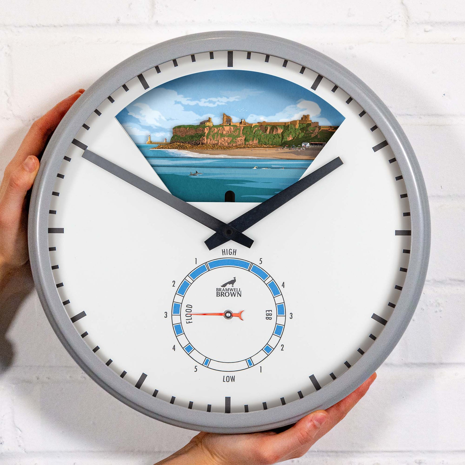 Tynemouth - Limited Edition Tide Clock - Bramwell Brown Art Clocks