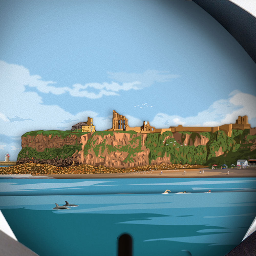 Tynemouth Tide Art Clock Design - Pre-order (now closed) - Bramwell Brown Art Clocks