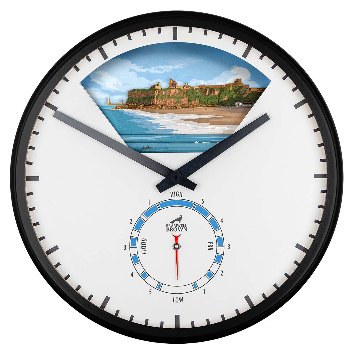 Tynemouth Tide Art Clock Design - Pre-order (now closed) - Bramwell Brown Art Clocks