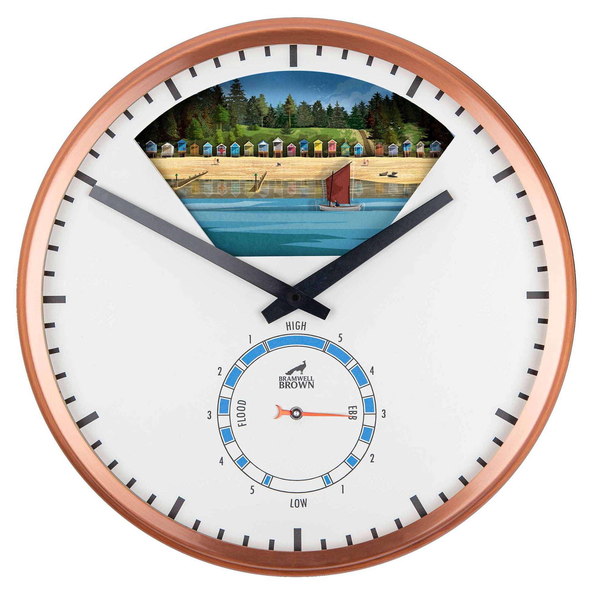 Wells-Next-the-Sea, Norfolk - Limited Edition Tide Clock - Bramwell Brown Art Clocks