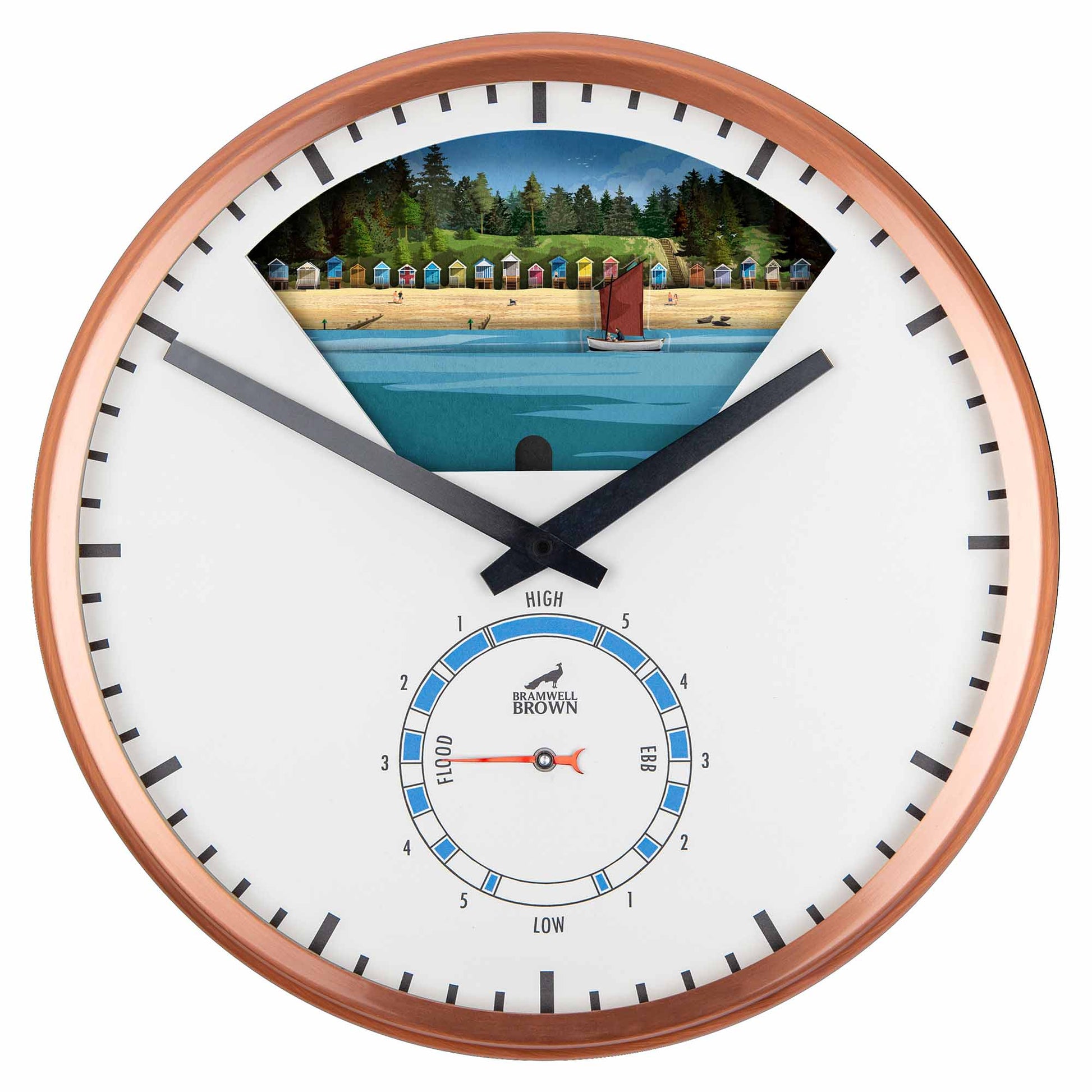 Wells-Next-the-Sea, Norfolk - Limited Edition Tide Clock - Bramwell Brown Art Clocks