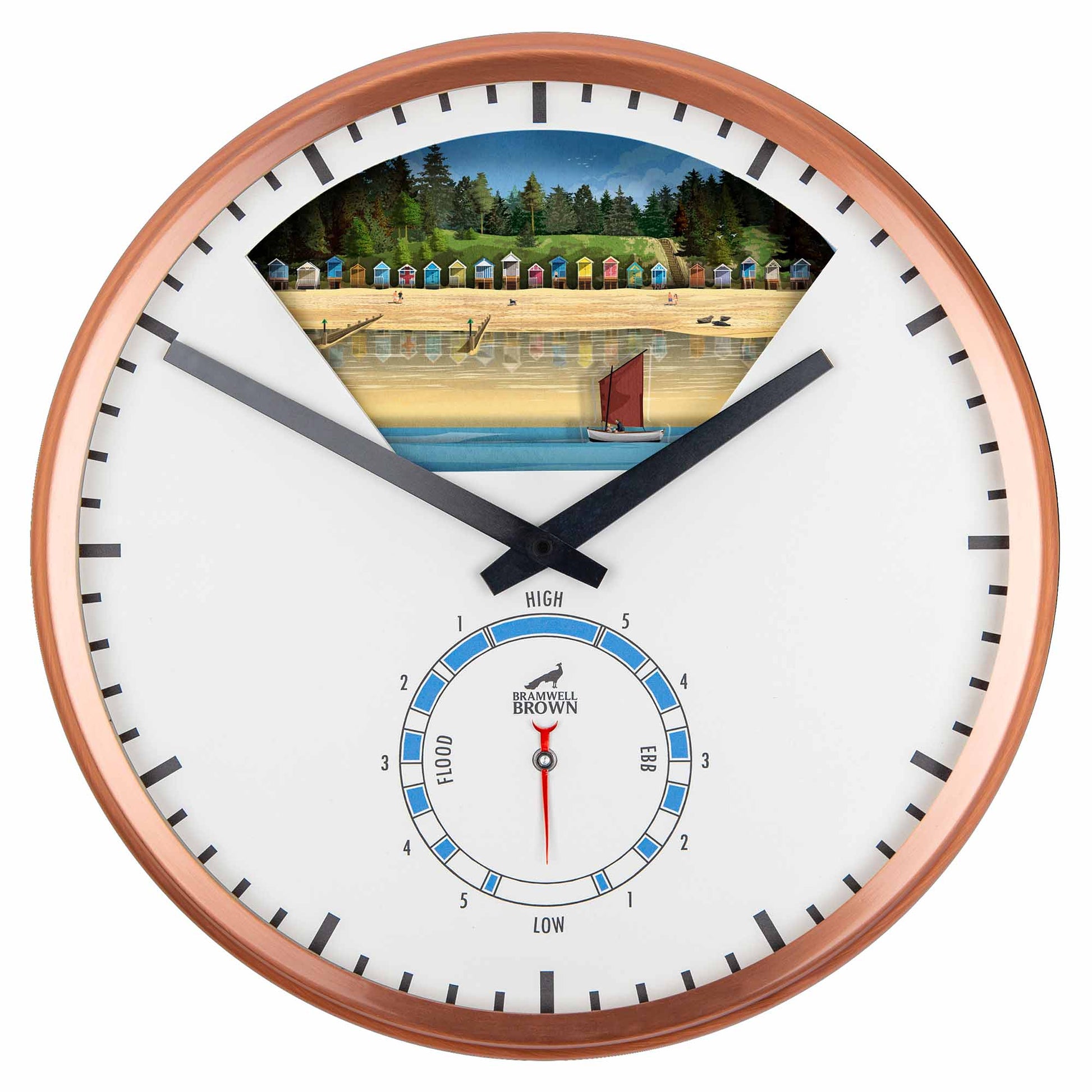 Wells-Next-the-Sea, Norfolk - Limited Edition Tide Clock - Bramwell Brown Art Clocks