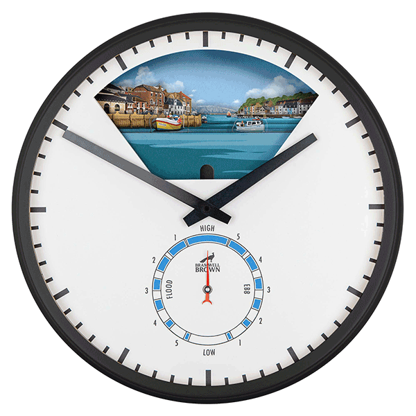 Weymouth, Dorset - Limited Edition Tide Clock - Bramwell Brown Art Clocks
