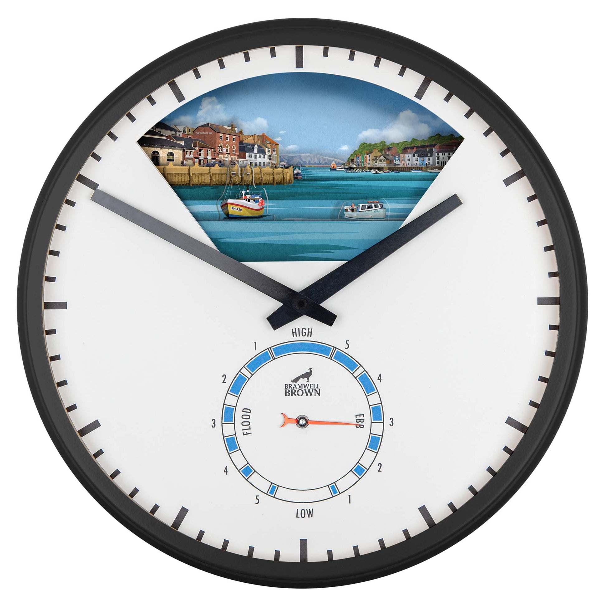 Weymouth, Dorset - Limited Edition Tide Clock - Bramwell Brown Art Clocks