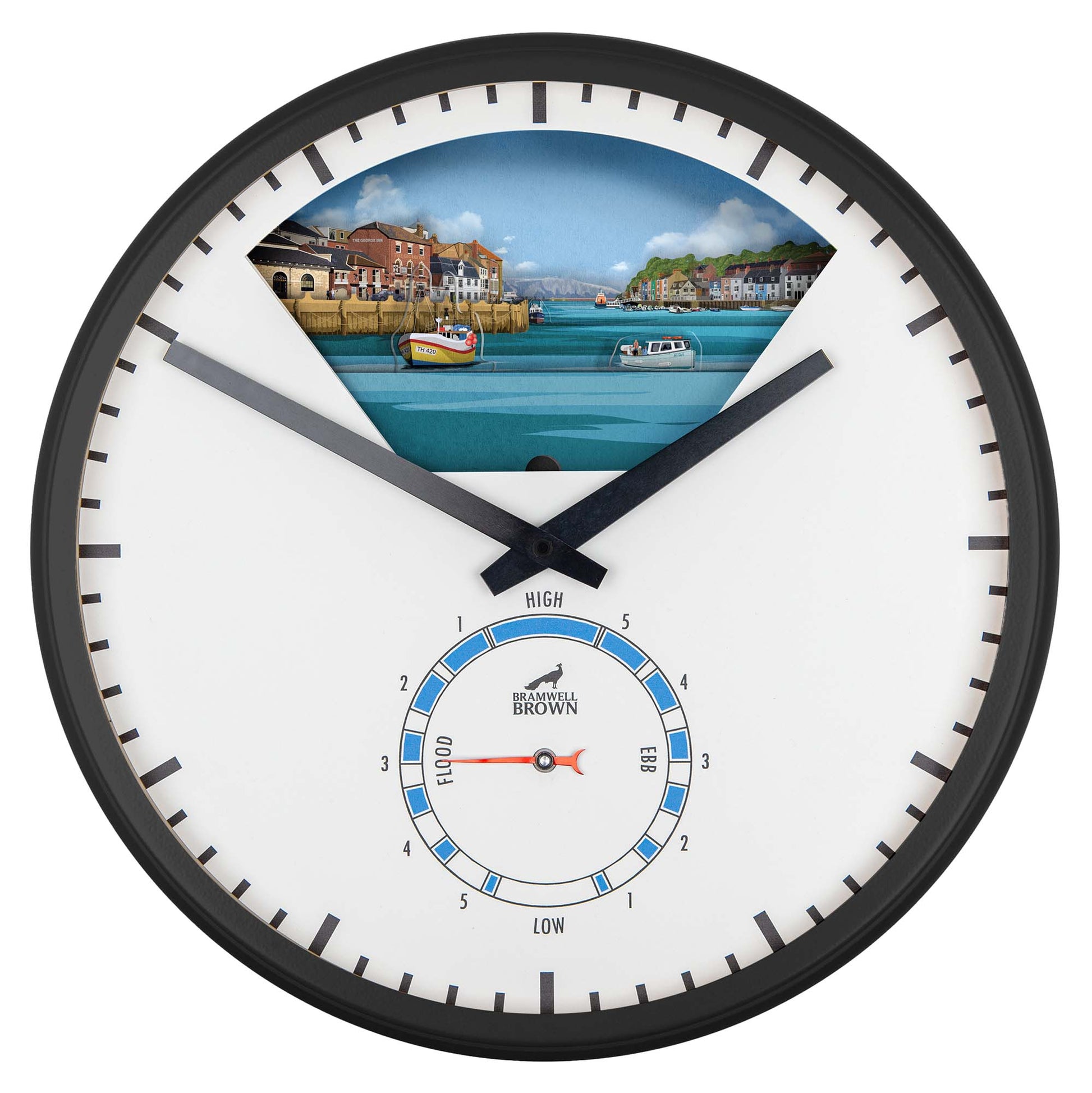 Weymouth, Dorset - Limited Edition Tide Clock - Bramwell Brown Art Clocks