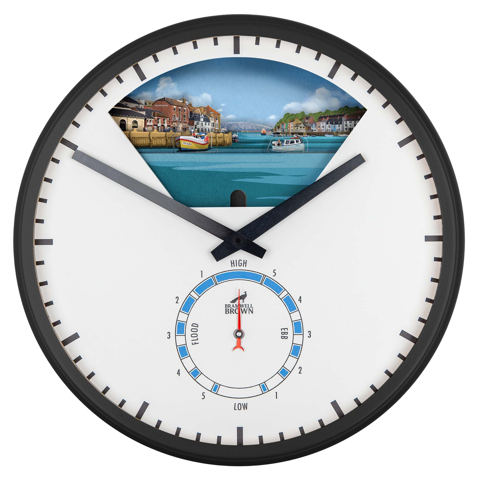 Weymouth, Dorset - Limited Edition Tide Clock - Bramwell Brown Art Clocks