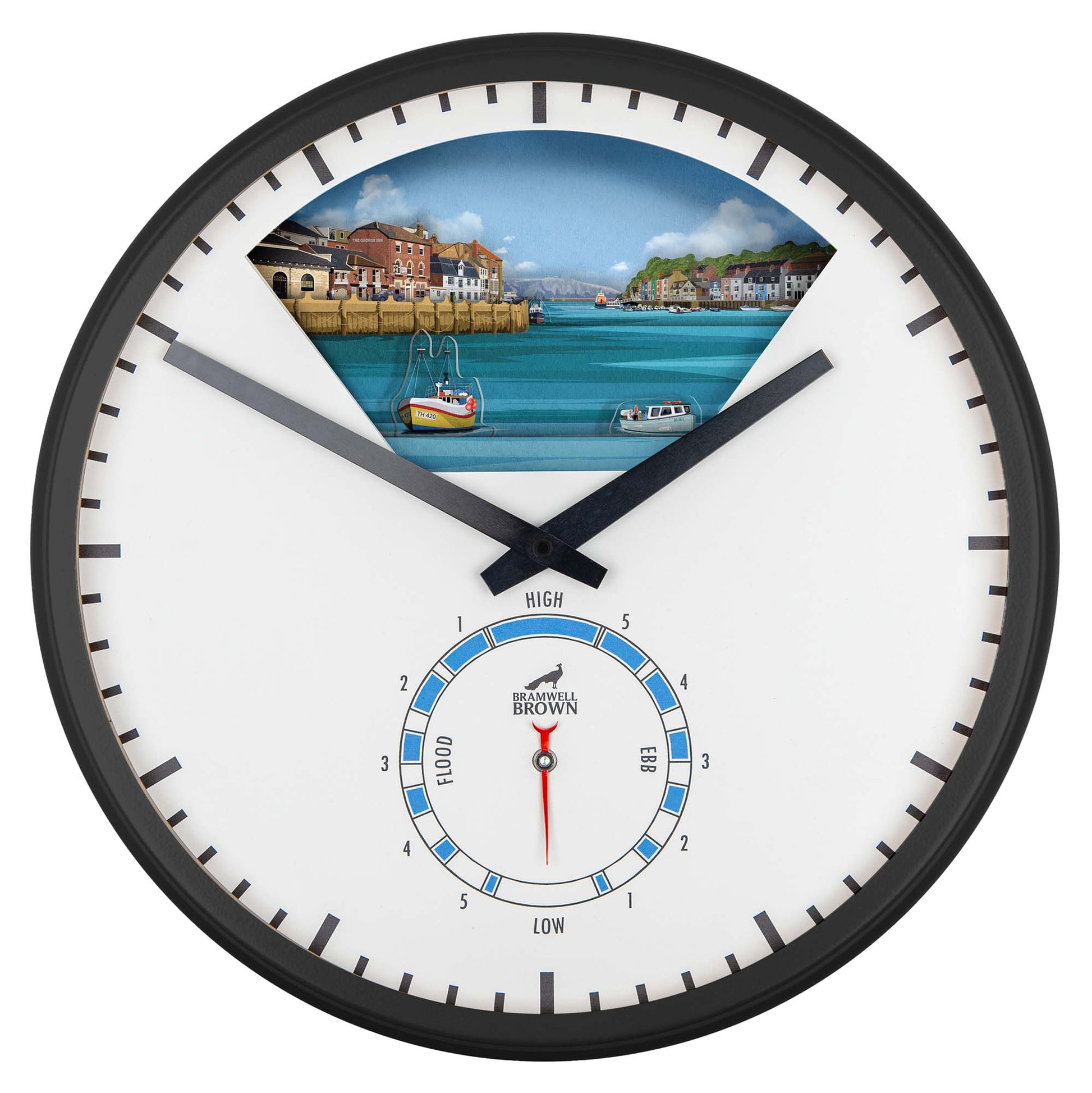 Weymouth, Dorset - Limited Edition Tide Clock - Bramwell Brown Art Clocks