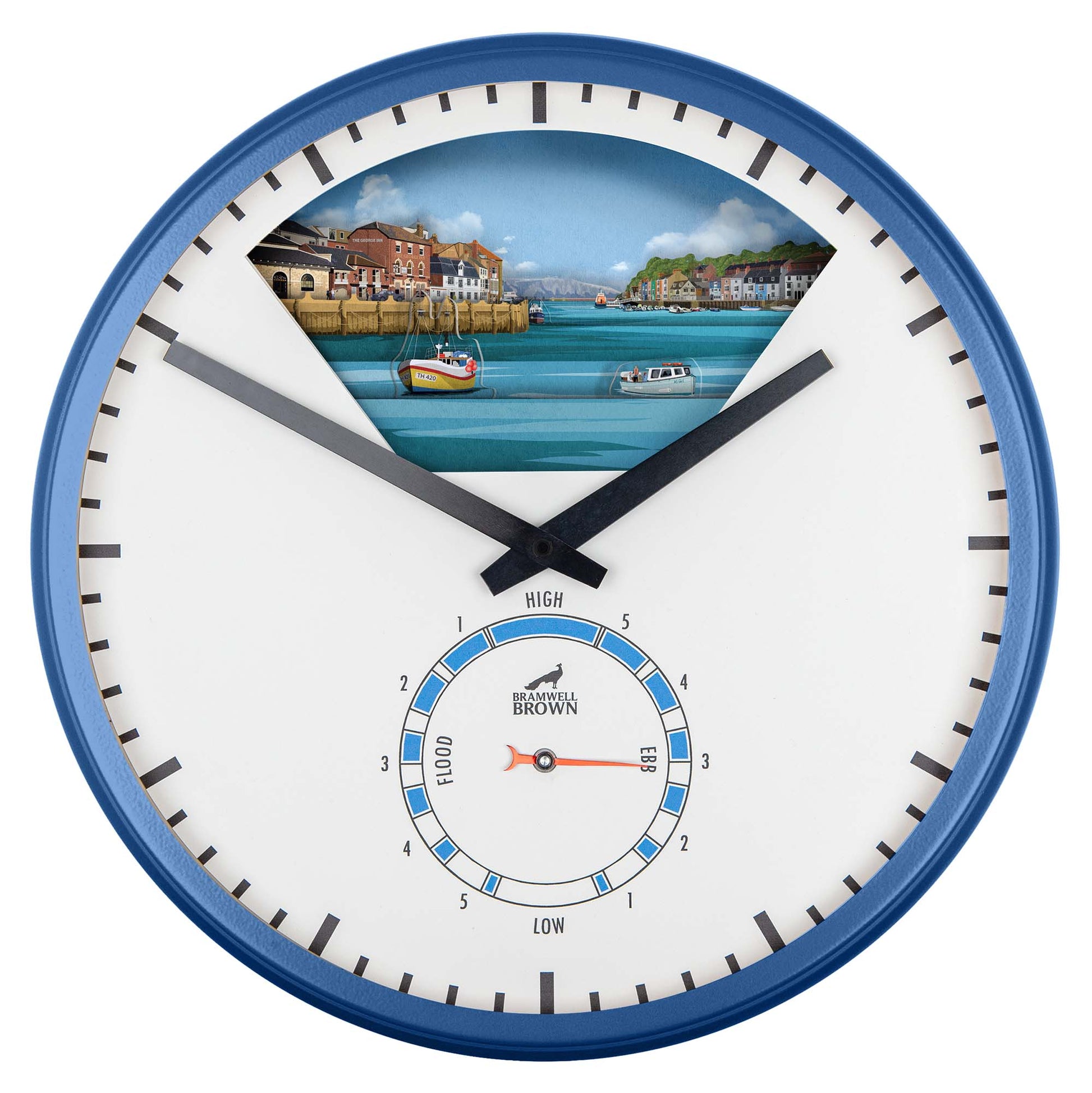 Weymouth, Dorset - Limited Edition Tide Clock - Bramwell Brown Art Clocks