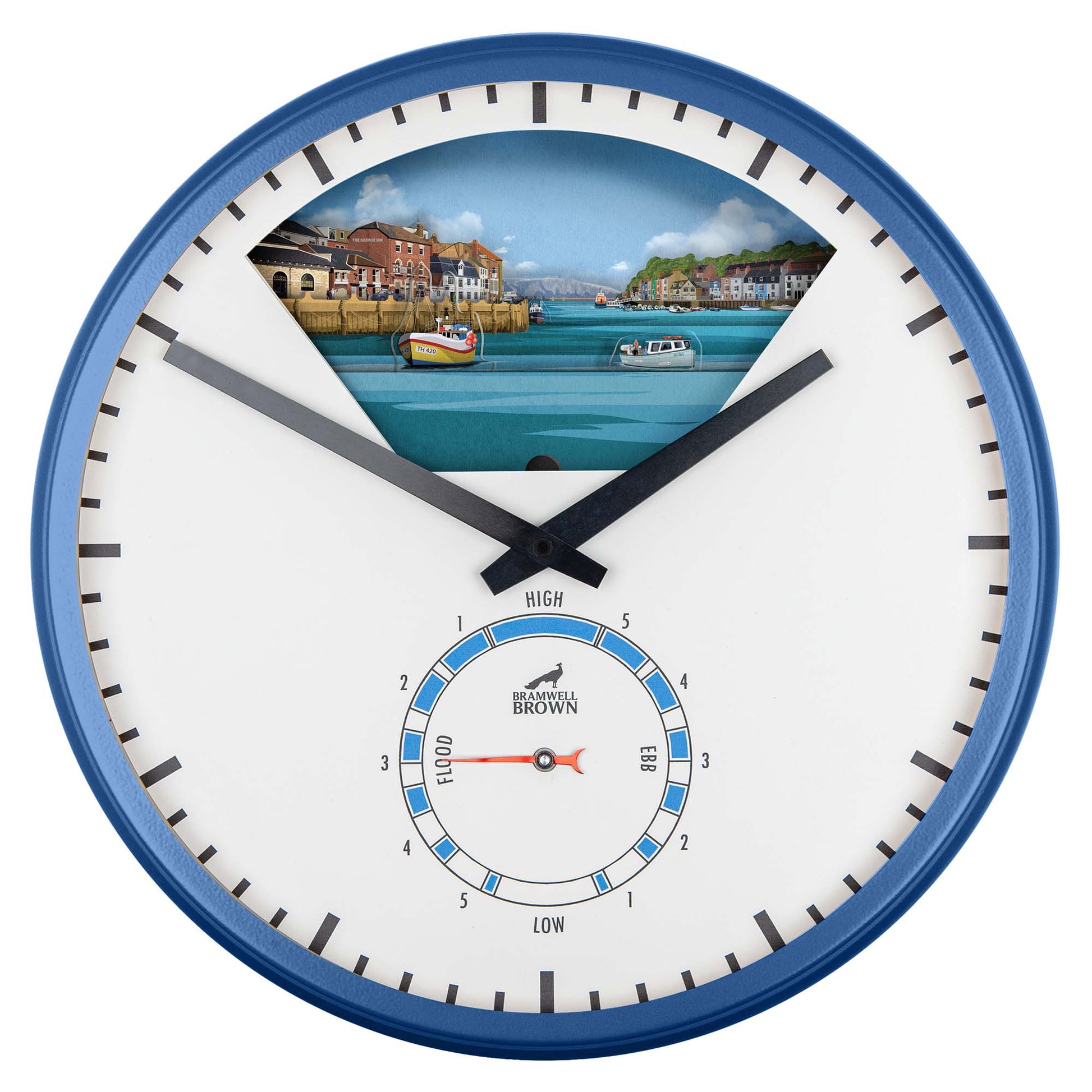 Weymouth, Dorset - Limited Edition Tide Clock - Bramwell Brown Art Clocks
