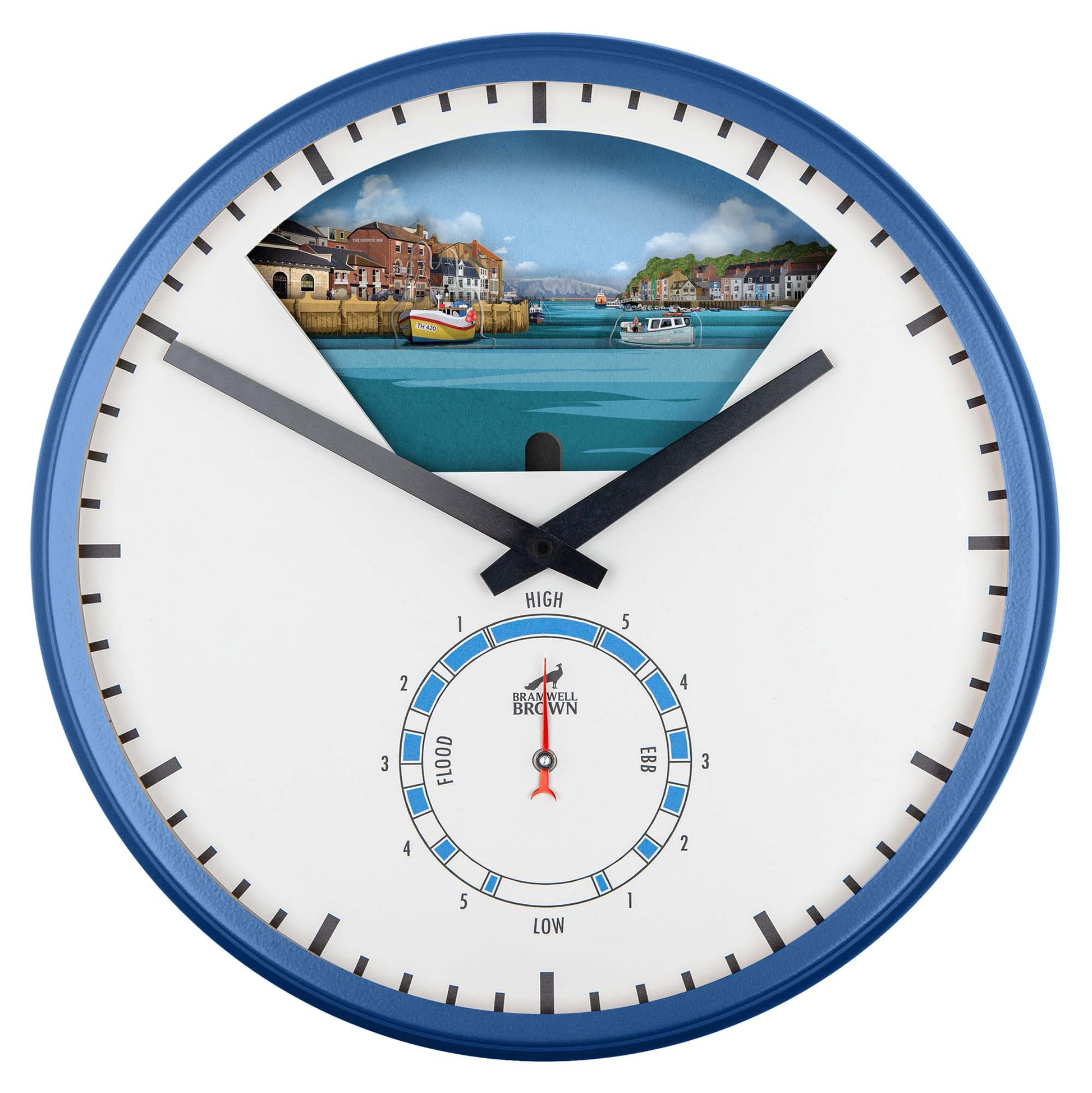 Weymouth, Dorset - Limited Edition Tide Clock - Bramwell Brown Art Clocks