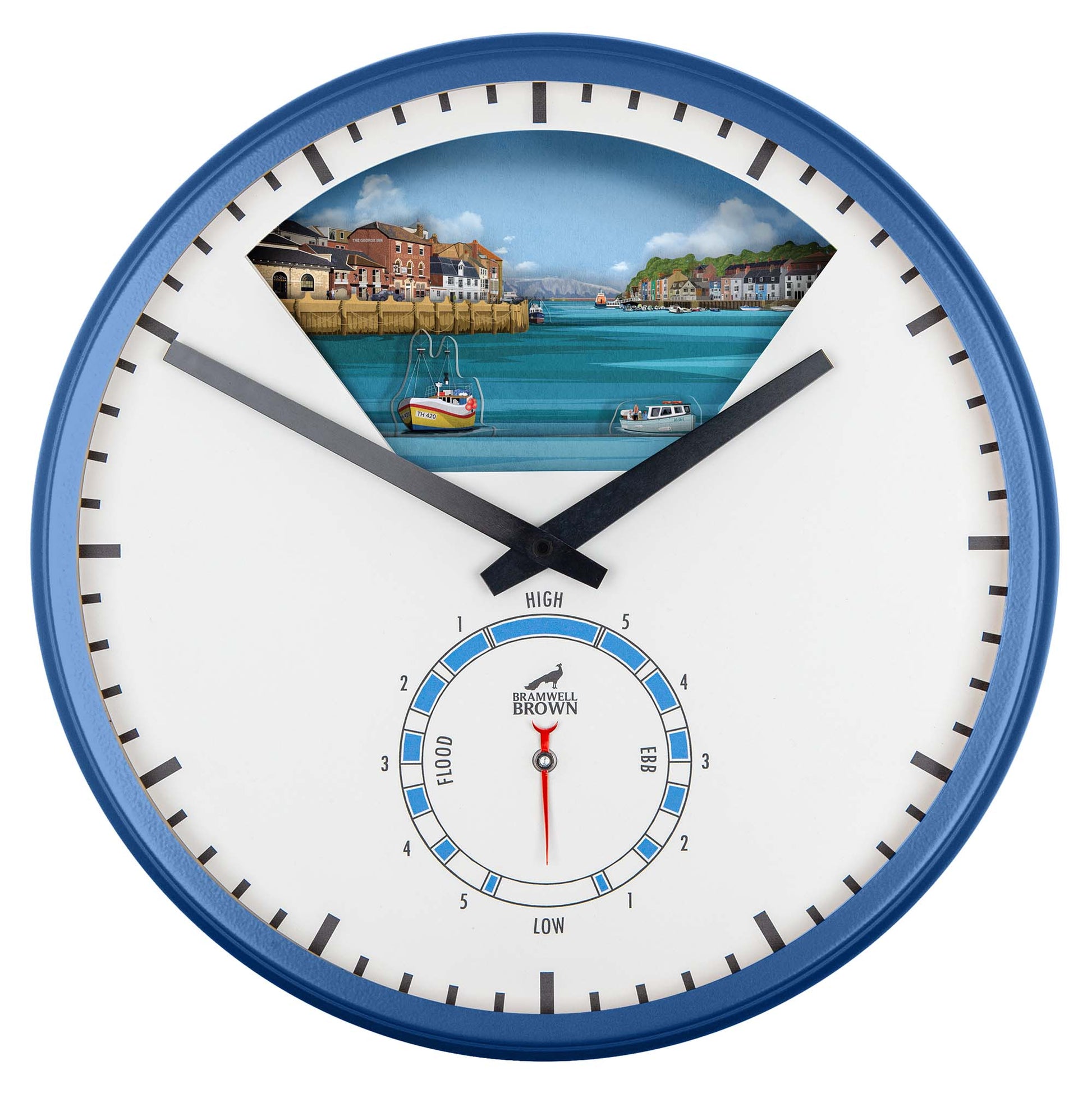 Weymouth, Dorset - Limited Edition Tide Clock - Bramwell Brown Art Clocks