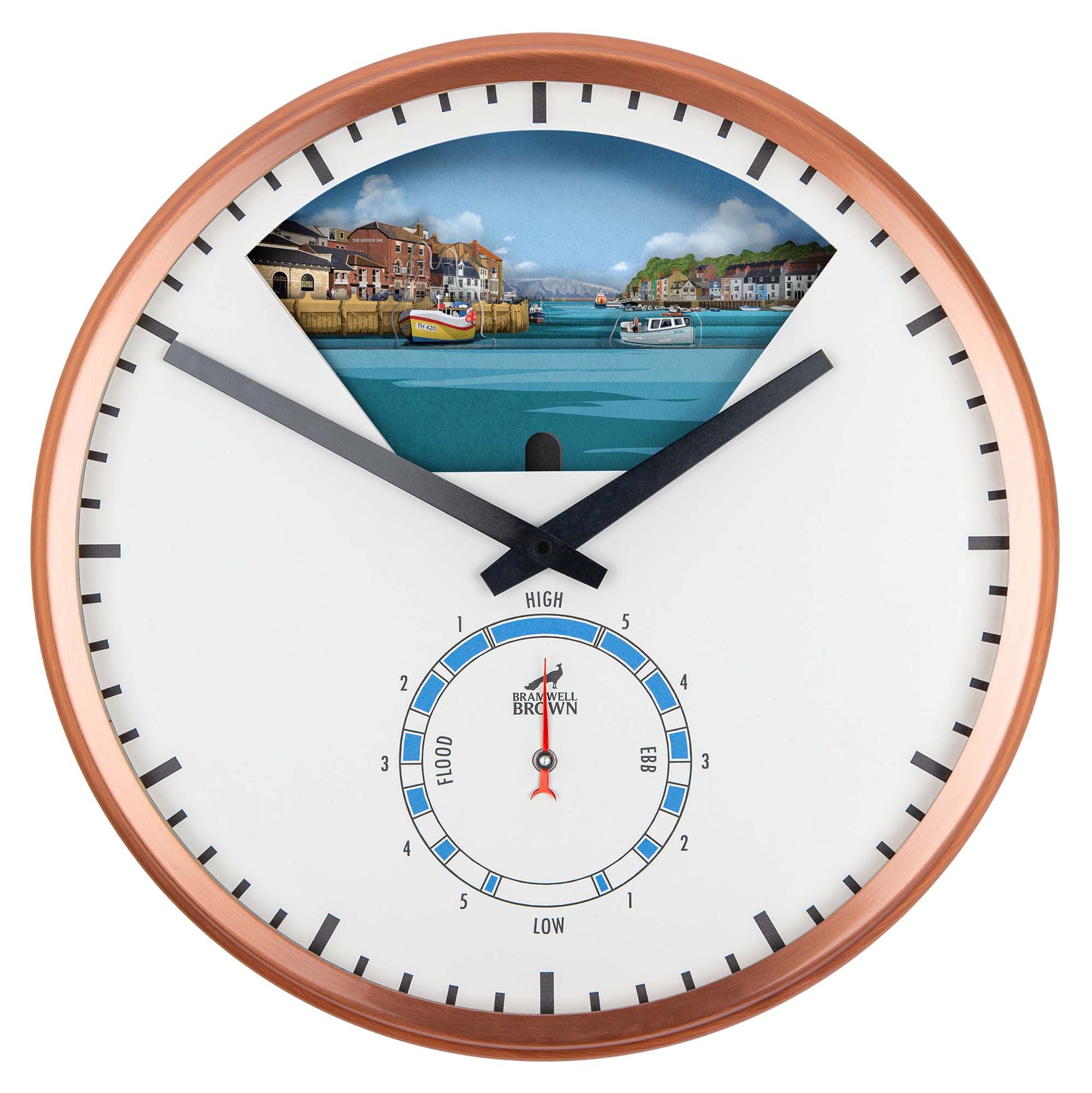 Weymouth, Dorset - Limited Edition Tide Clock - Bramwell Brown Art Clocks