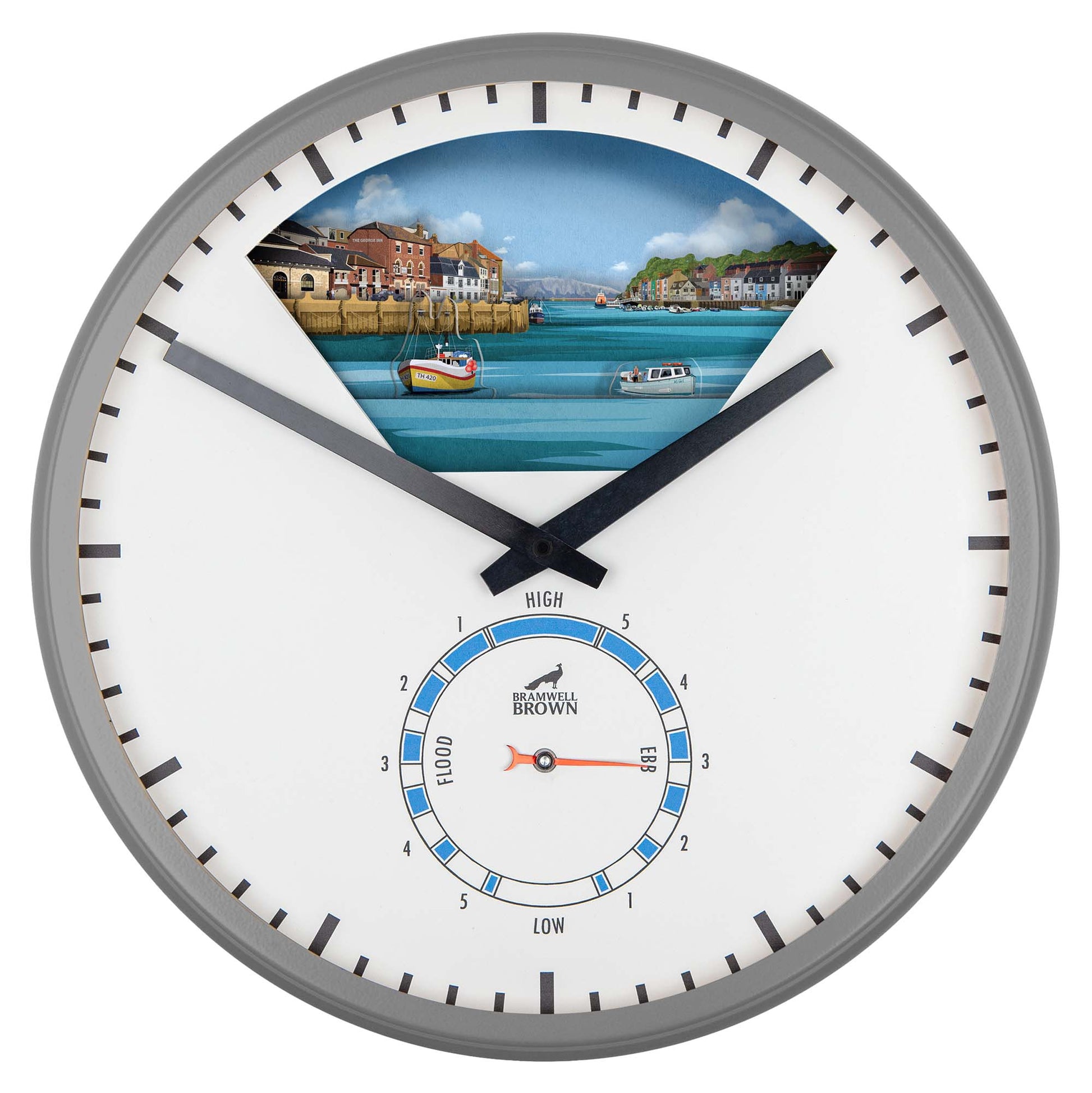 Weymouth, Dorset - Limited Edition Tide Clock - Bramwell Brown Art Clocks