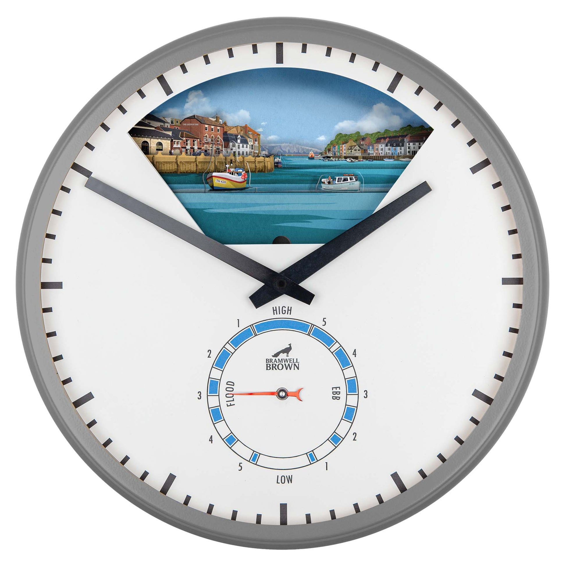 Weymouth, Dorset - Limited Edition Tide Clock - Bramwell Brown Art Clocks