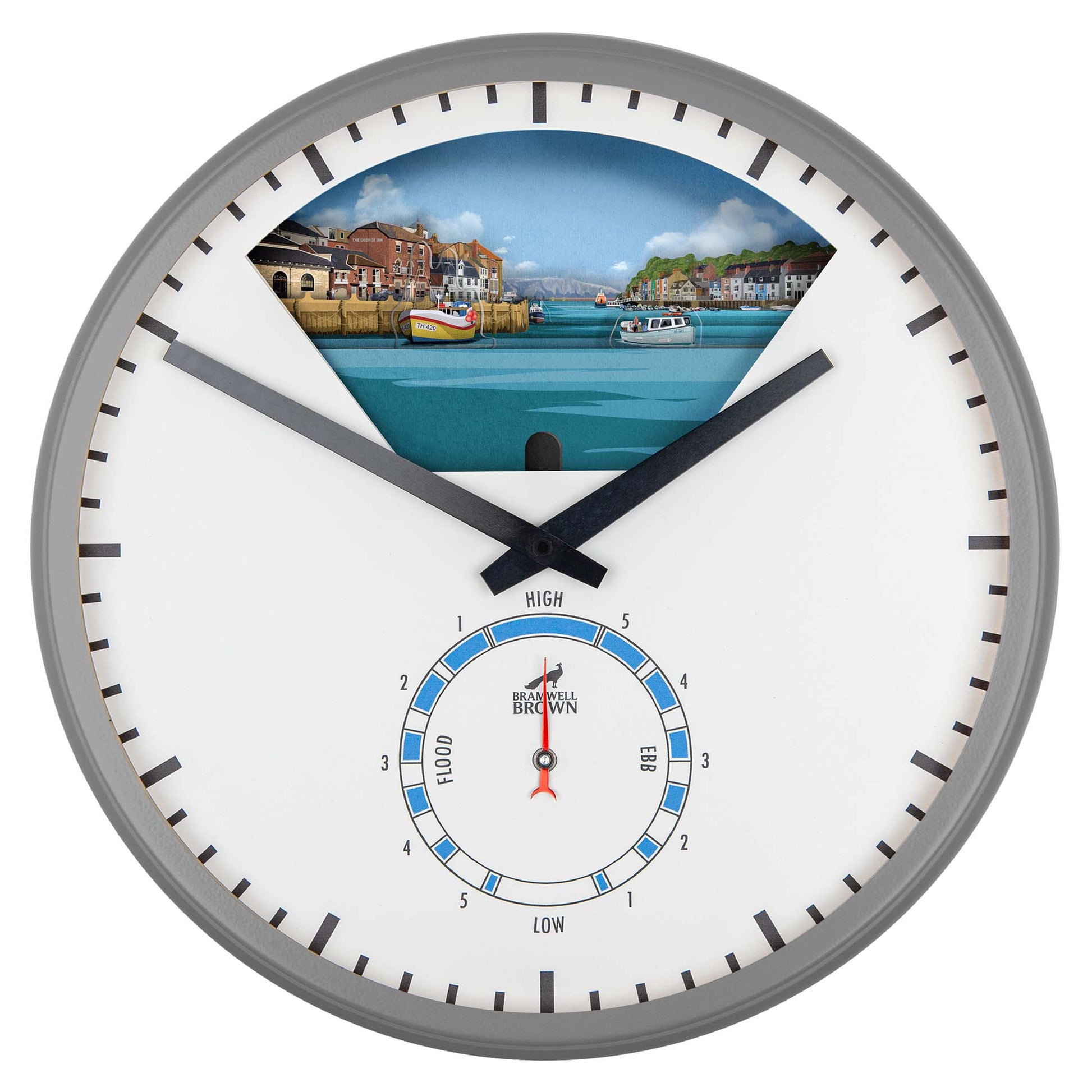 Weymouth, Dorset - Limited Edition Tide Clock - Bramwell Brown Art Clocks