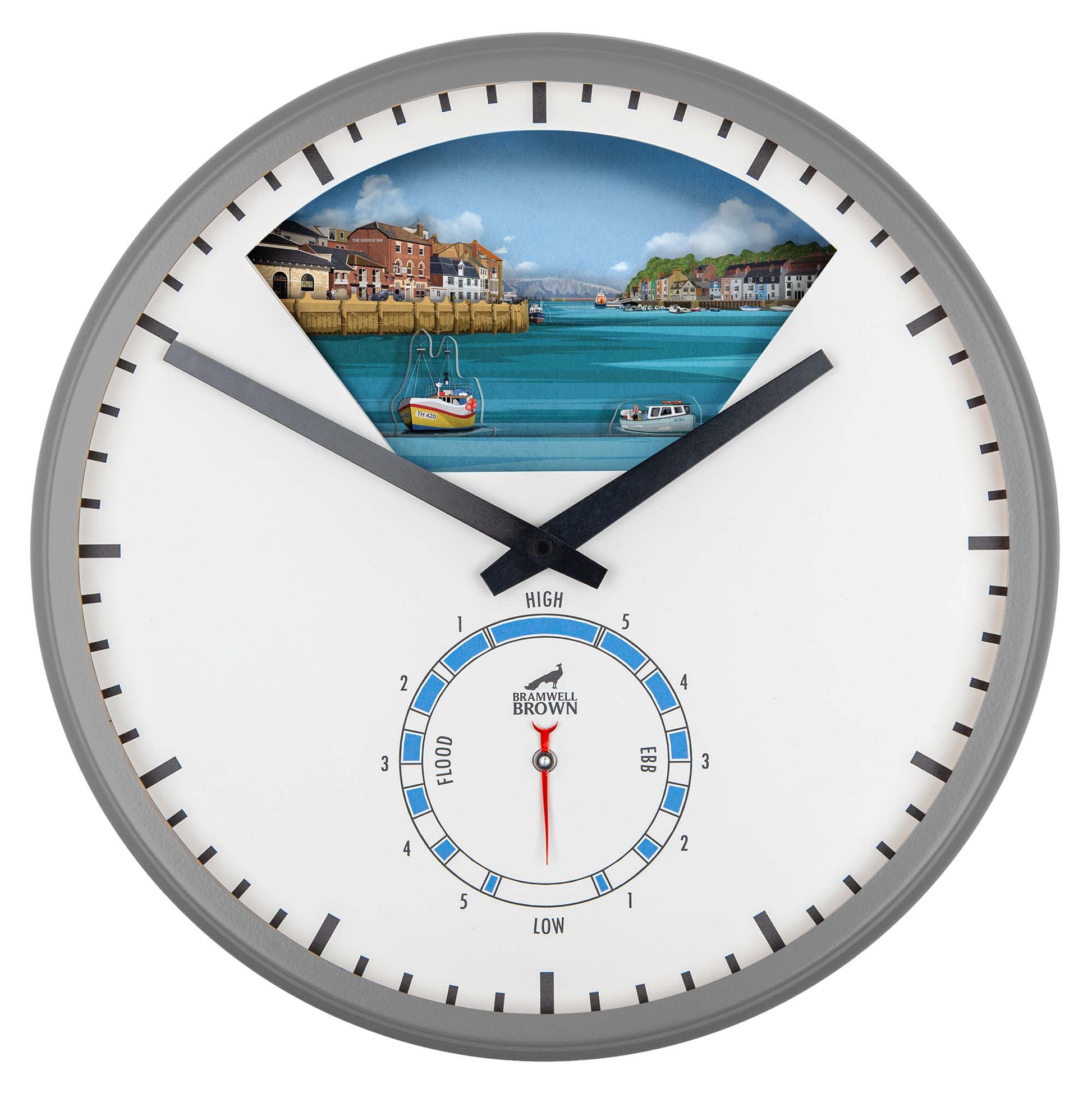 Weymouth, Dorset - Limited Edition Tide Clock - Bramwell Brown Art Clocks