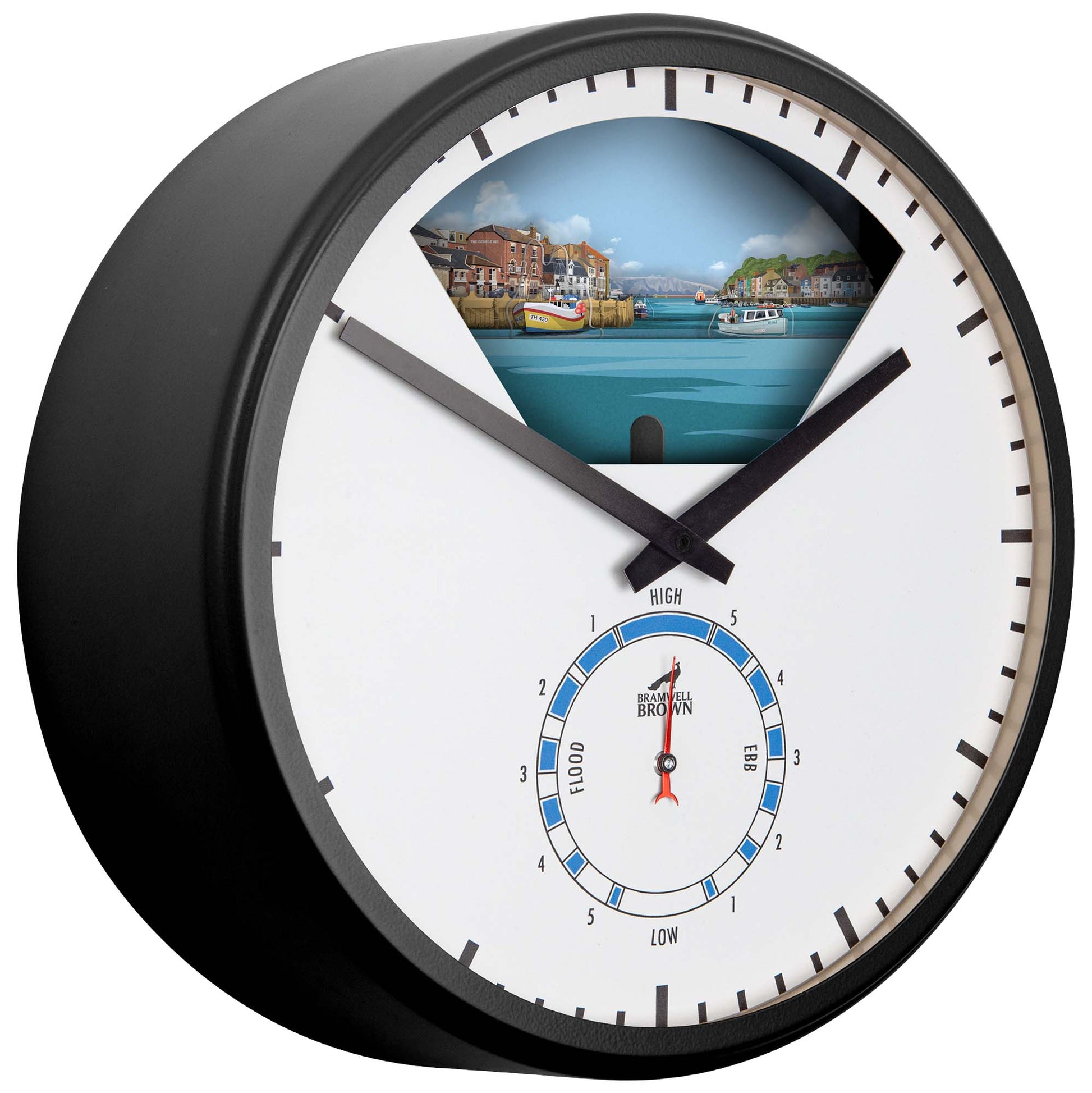 Weymouth, Dorset - Limited Edition Tide Clock - Bramwell Brown Art Clocks