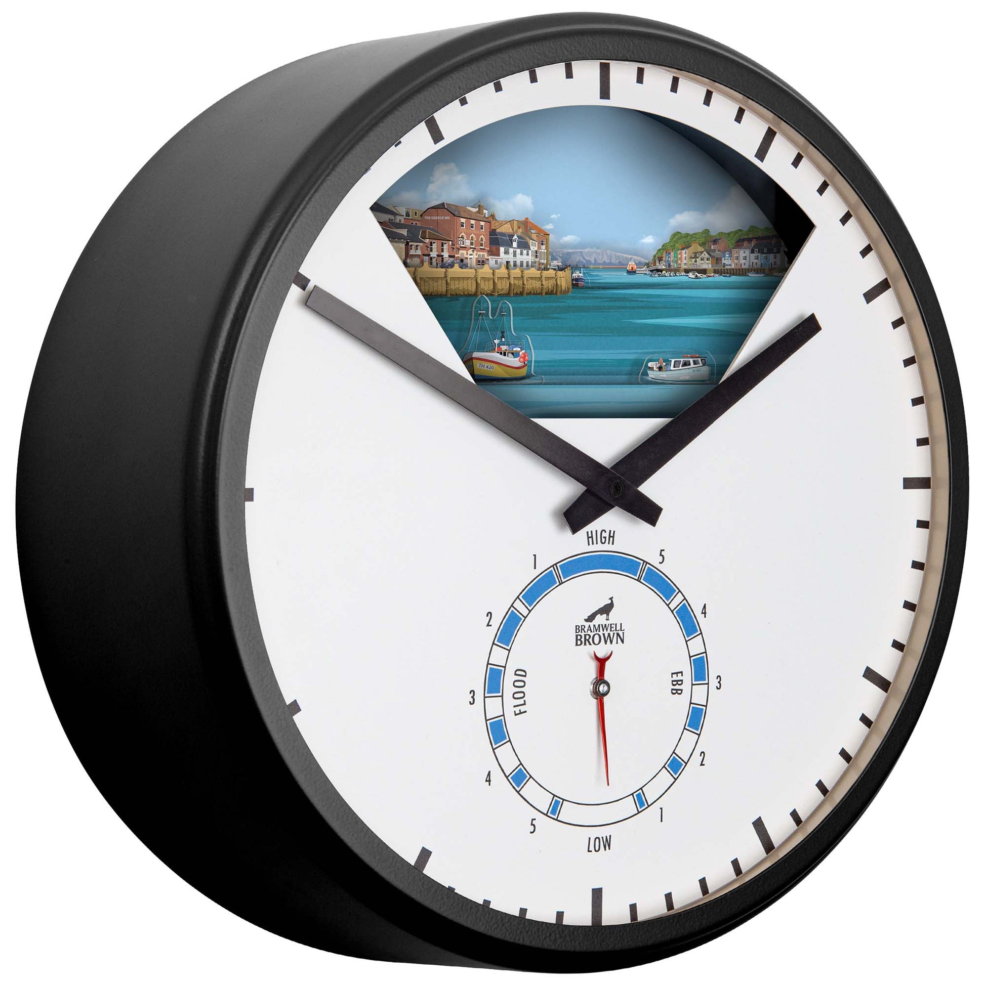 Weymouth, Dorset - Limited Edition Tide Clock - Bramwell Brown Art Clocks