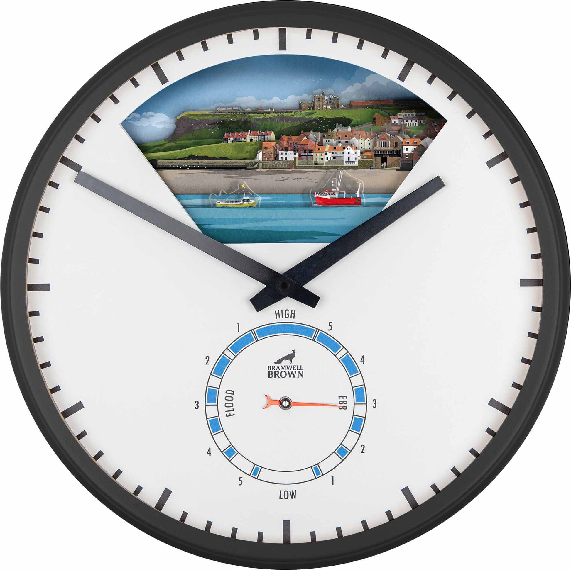 Whitby, North Yorkshire - Limited Edition Tide Clock - Bramwell Brown Art Clocks
