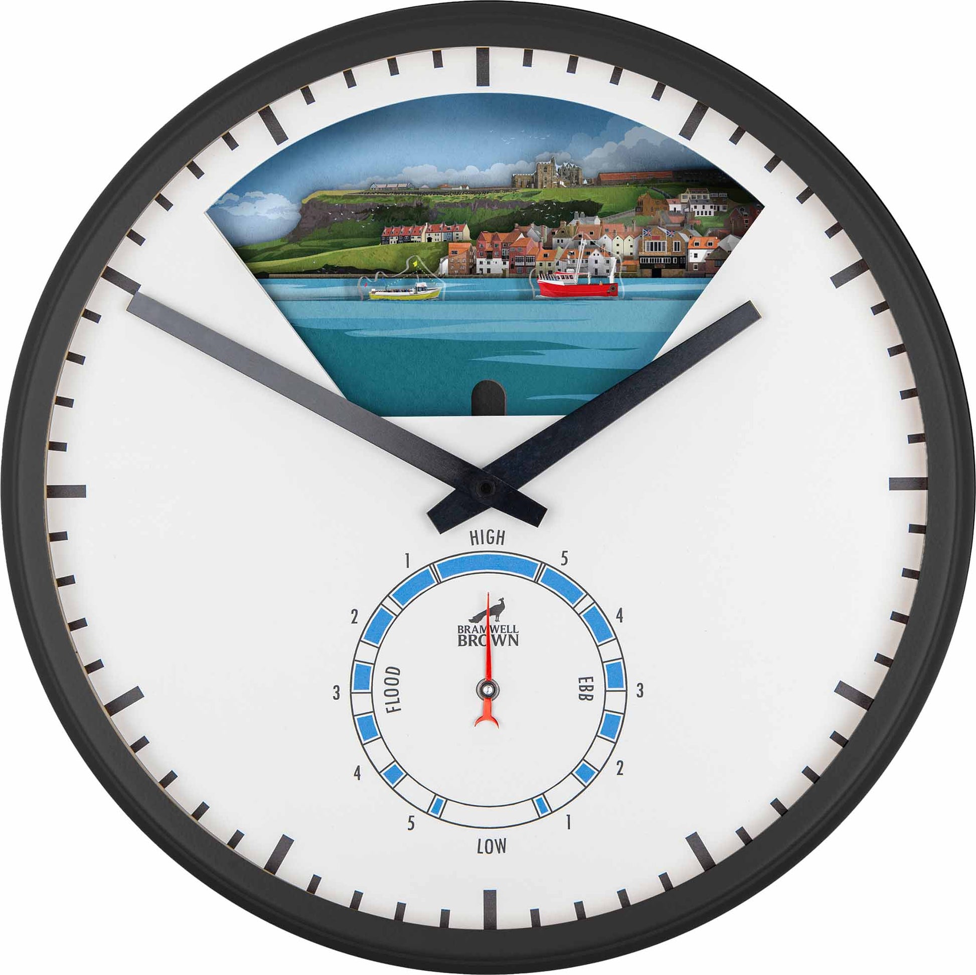 Whitby, North Yorkshire - Limited Edition Tide Clock - Bramwell Brown Art Clocks