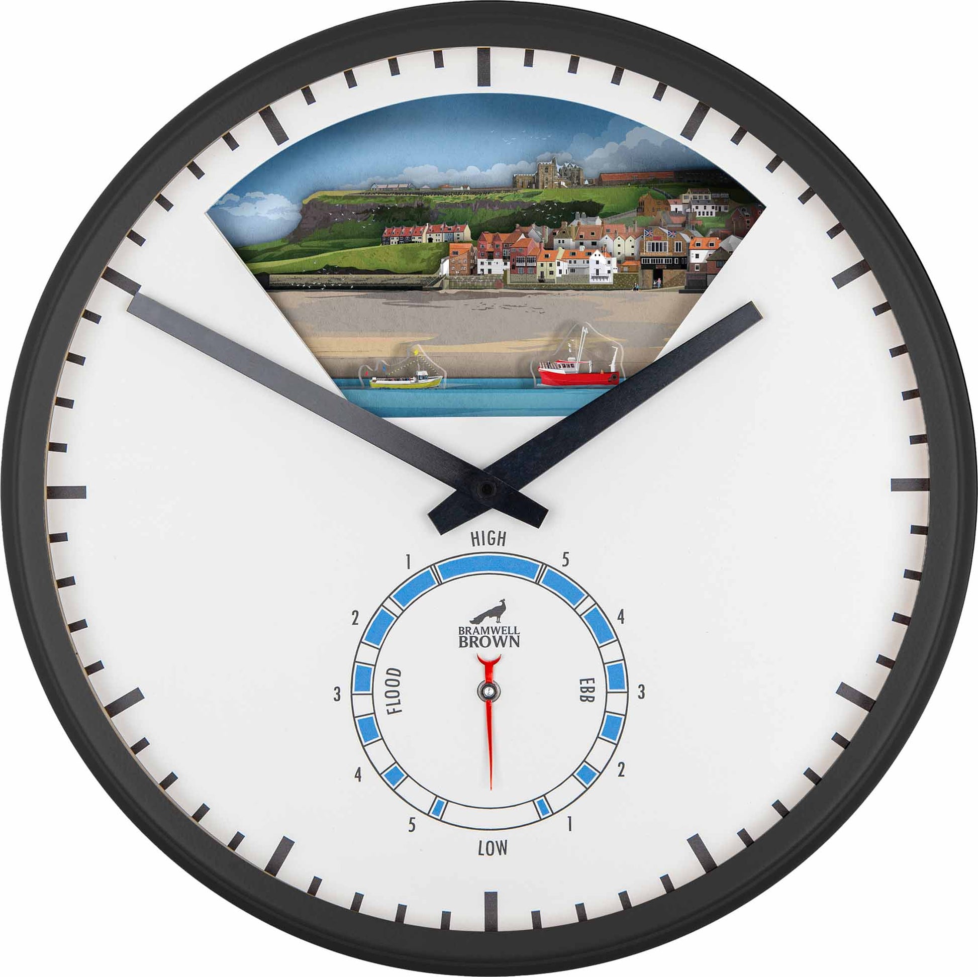 Whitby, North Yorkshire - Limited Edition Tide Clock - Bramwell Brown Art Clocks